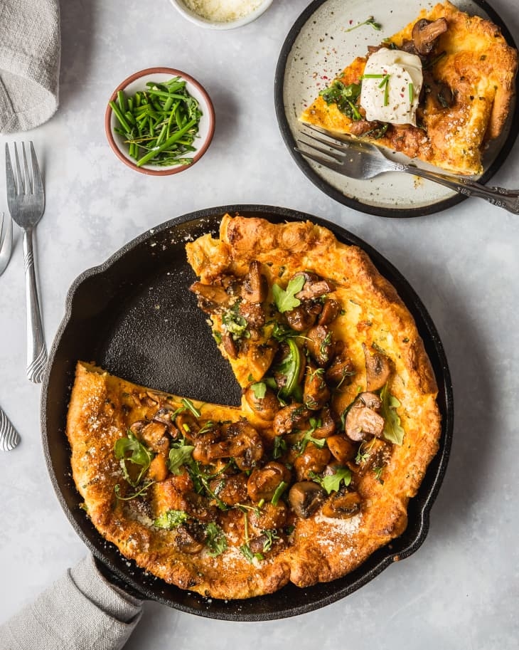 Mushroom and Boursin Dutch Baby