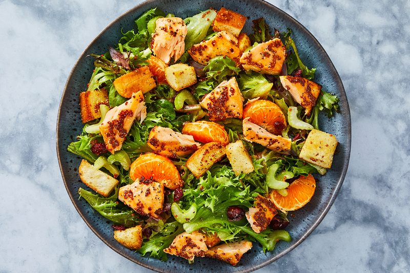 Saumon rôti à la moutarde au miel