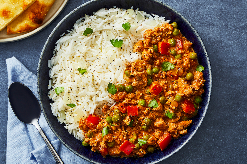 Creamy Plant-Based Protein Shreds Tikka-Style Bowls