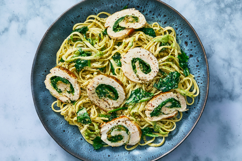 Chicken-and-Spinach Involtini