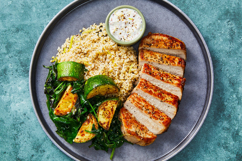 Nutritionist's Pick: Zesty Pork Chops with Lemony Bulgur