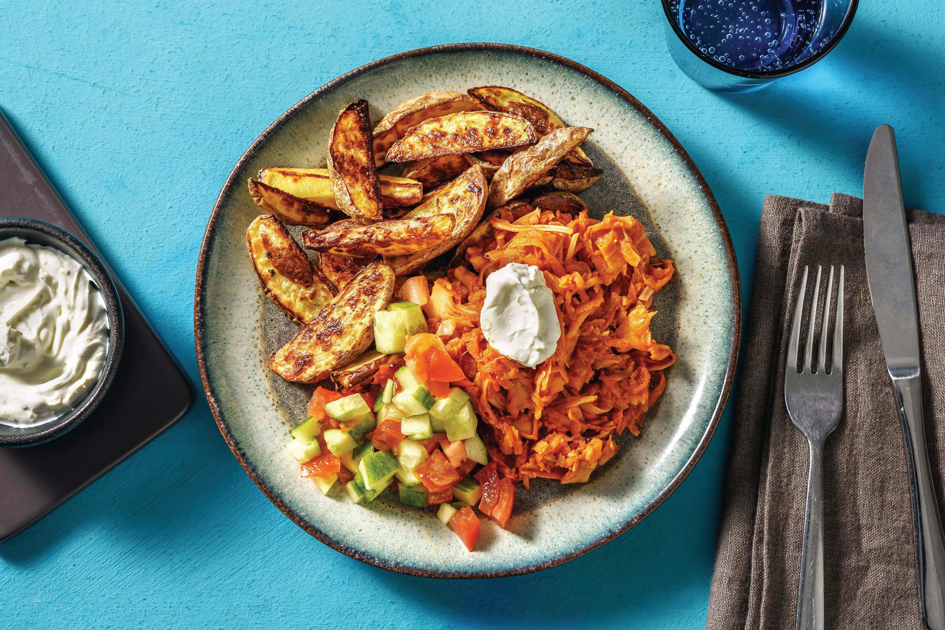 All-American Jackfruit Loaded Wedges