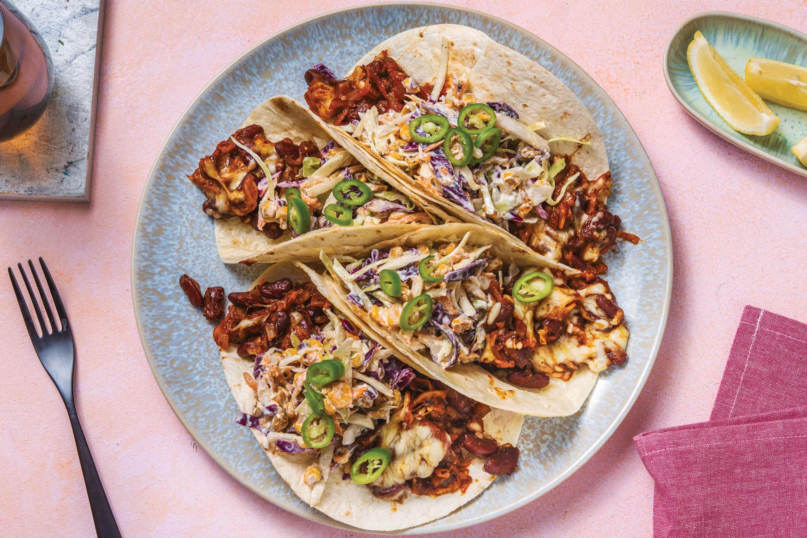 American BBQ Bean Tacos