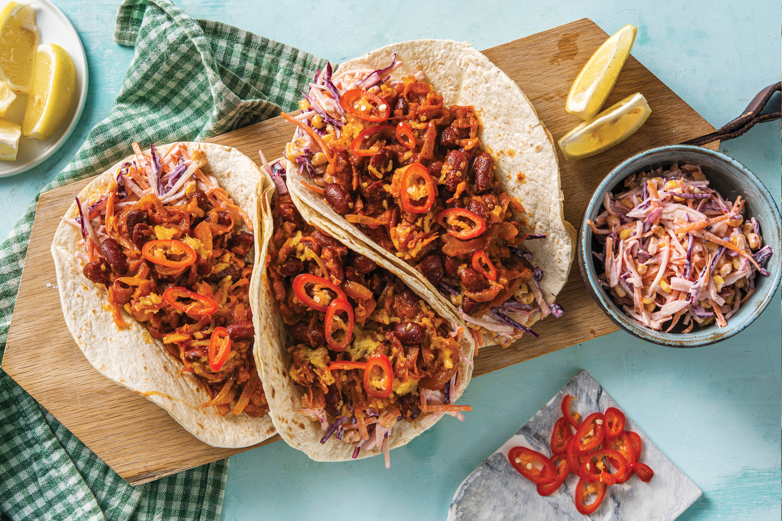 Creole BBQ Bean Tacos