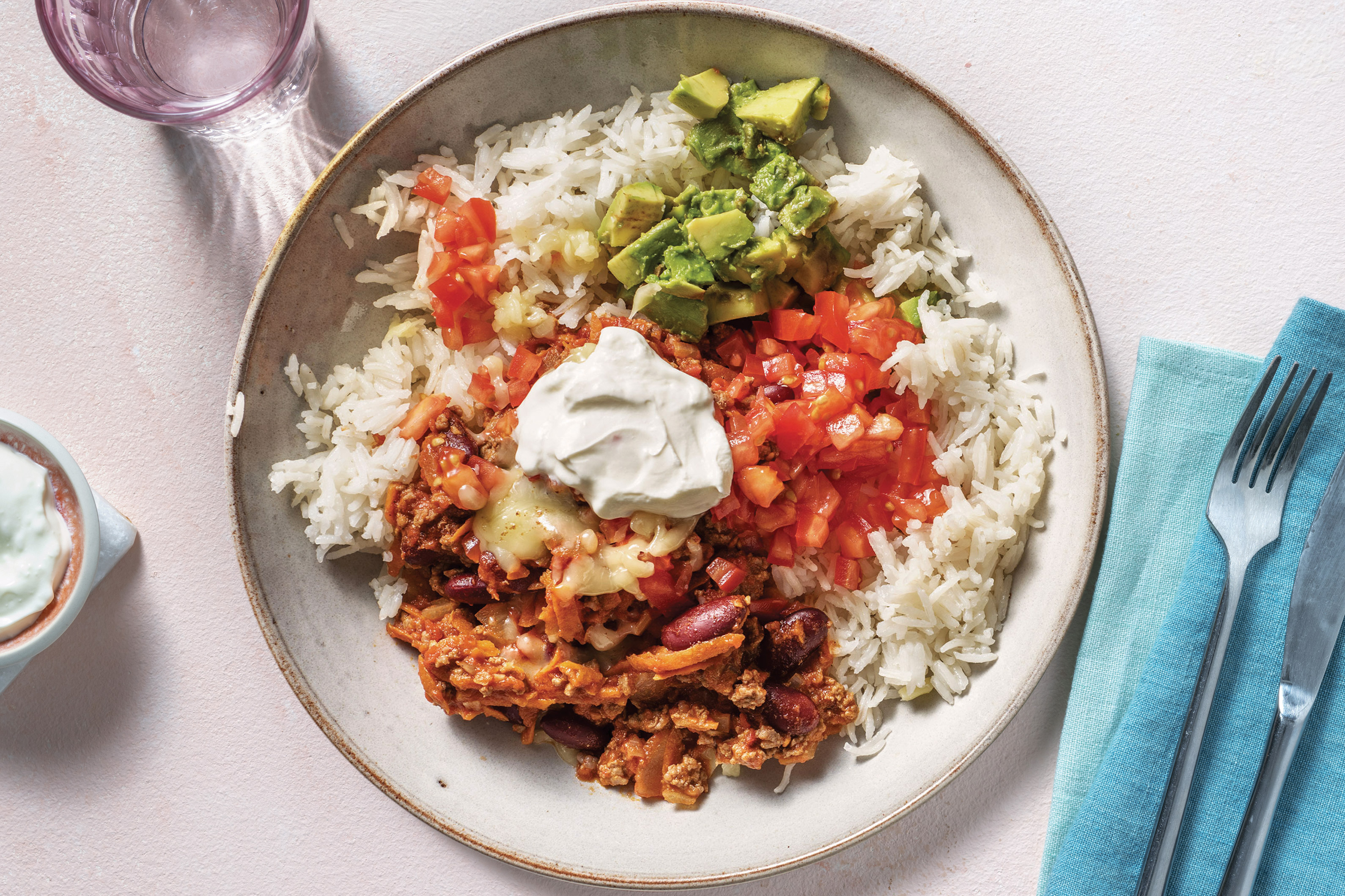 American Beef & Bean Chilli Rice Bowl
