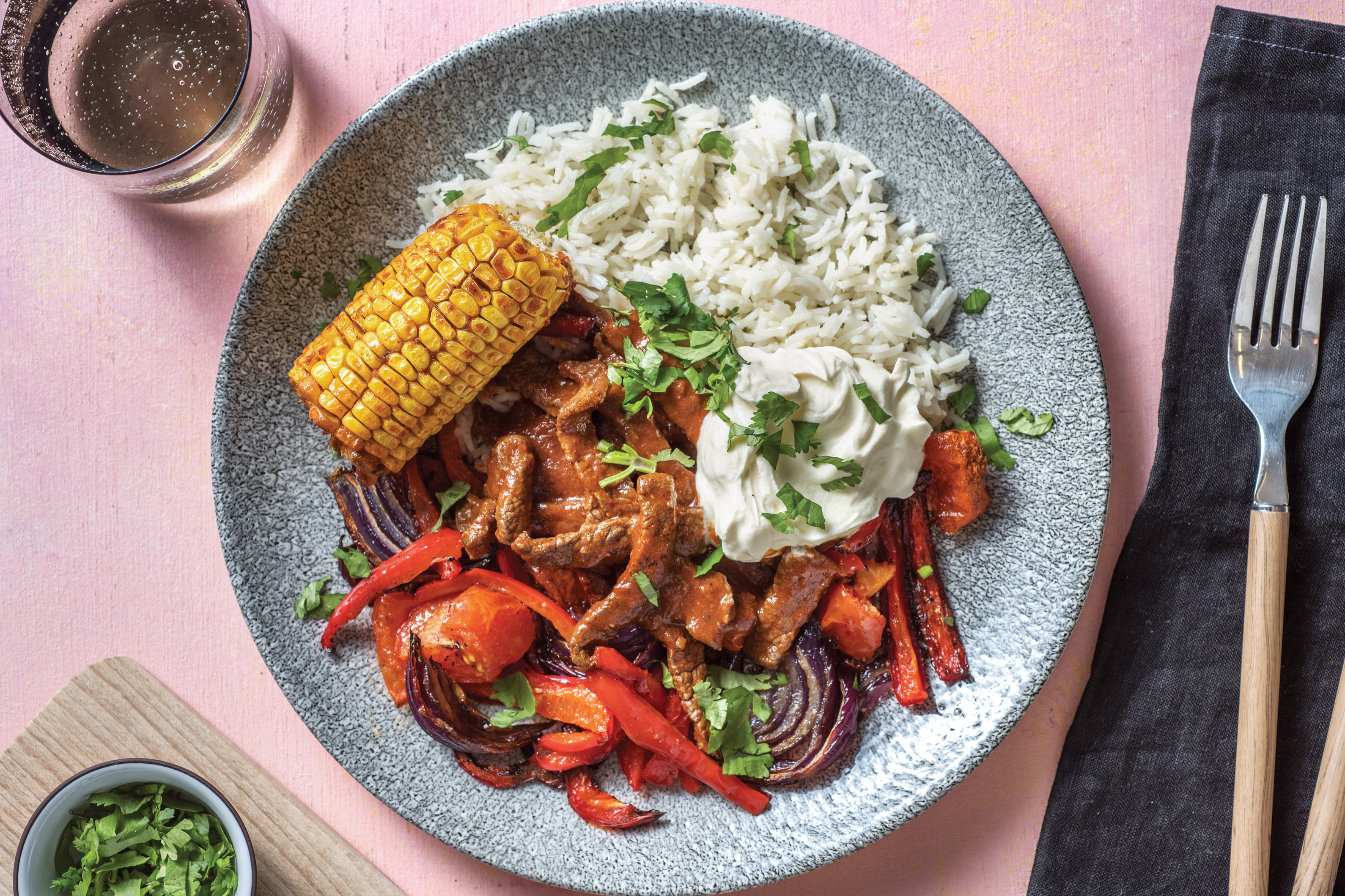 American Beef Bowl & Smokey Corn Cobs