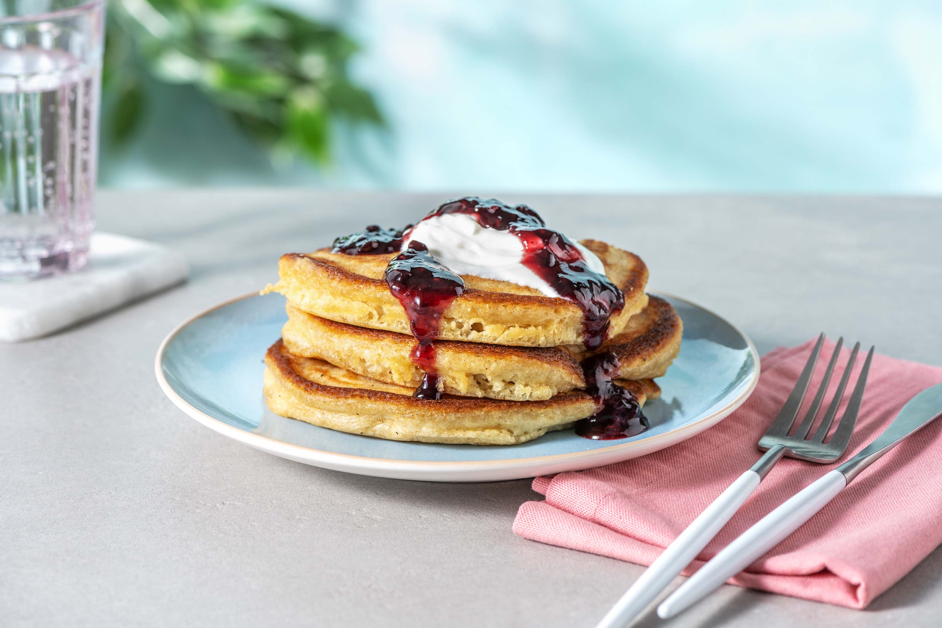 American pancakes met mascarpone