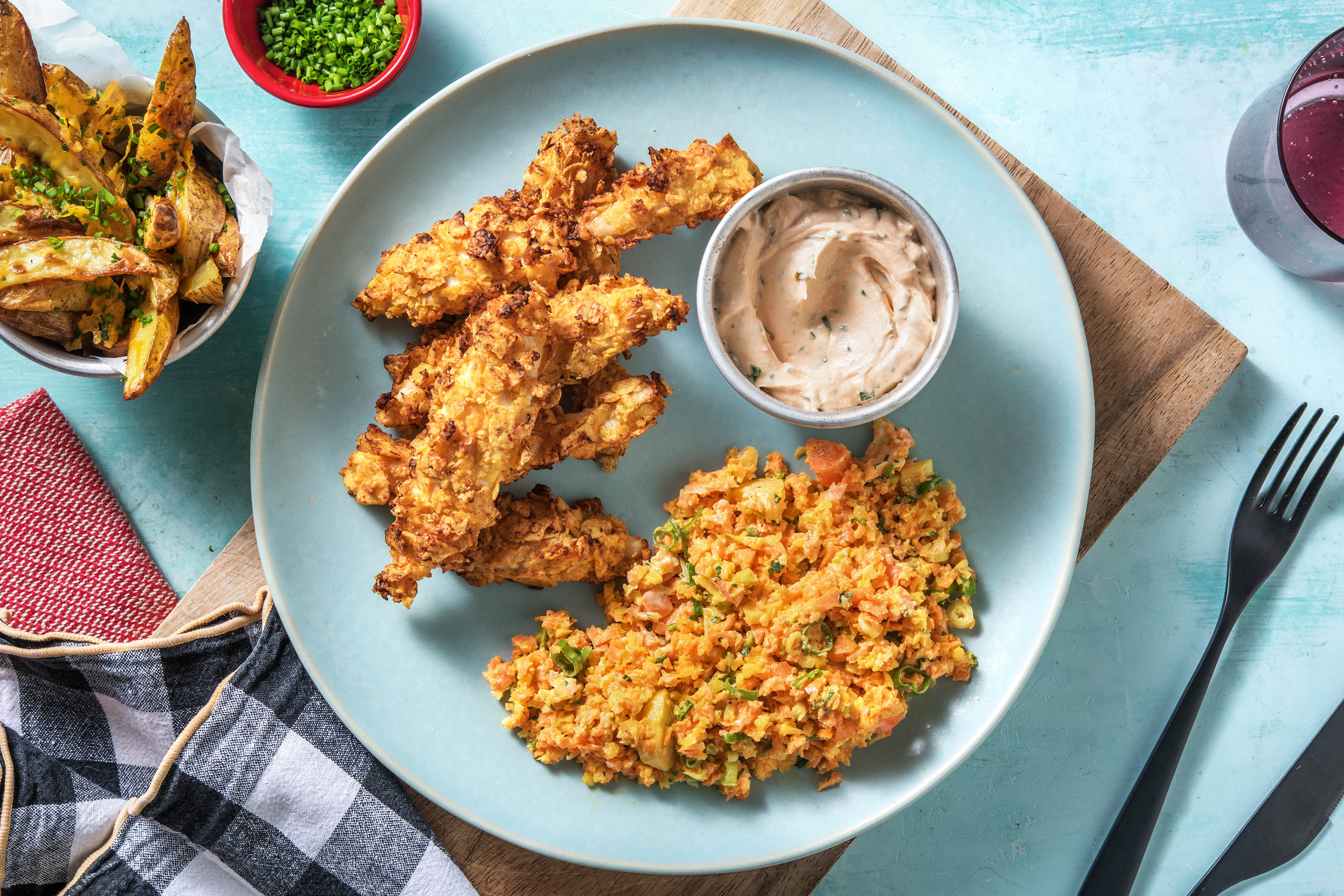 Amerikanische Hähnchenstreifen