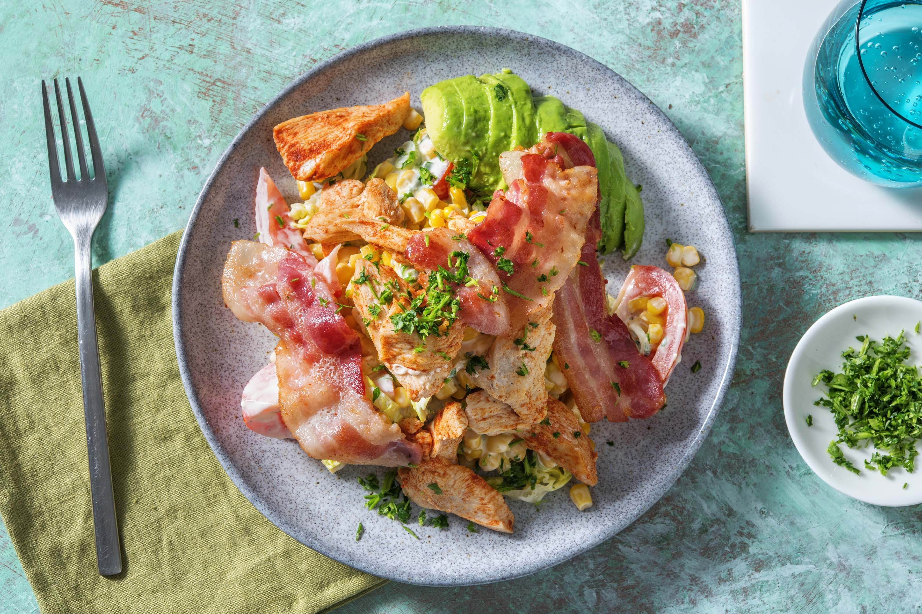 American Salad! mit Poulet und Speck