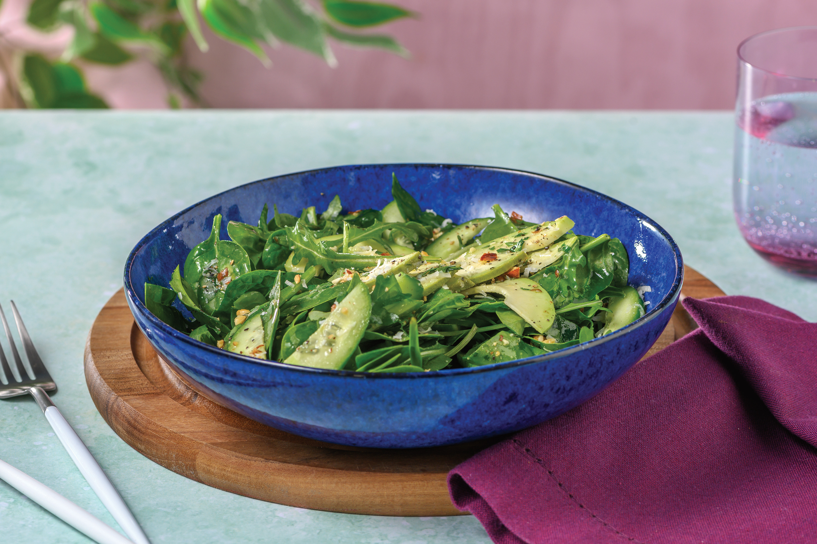 Avocado, Cucumber & Rocket Salad