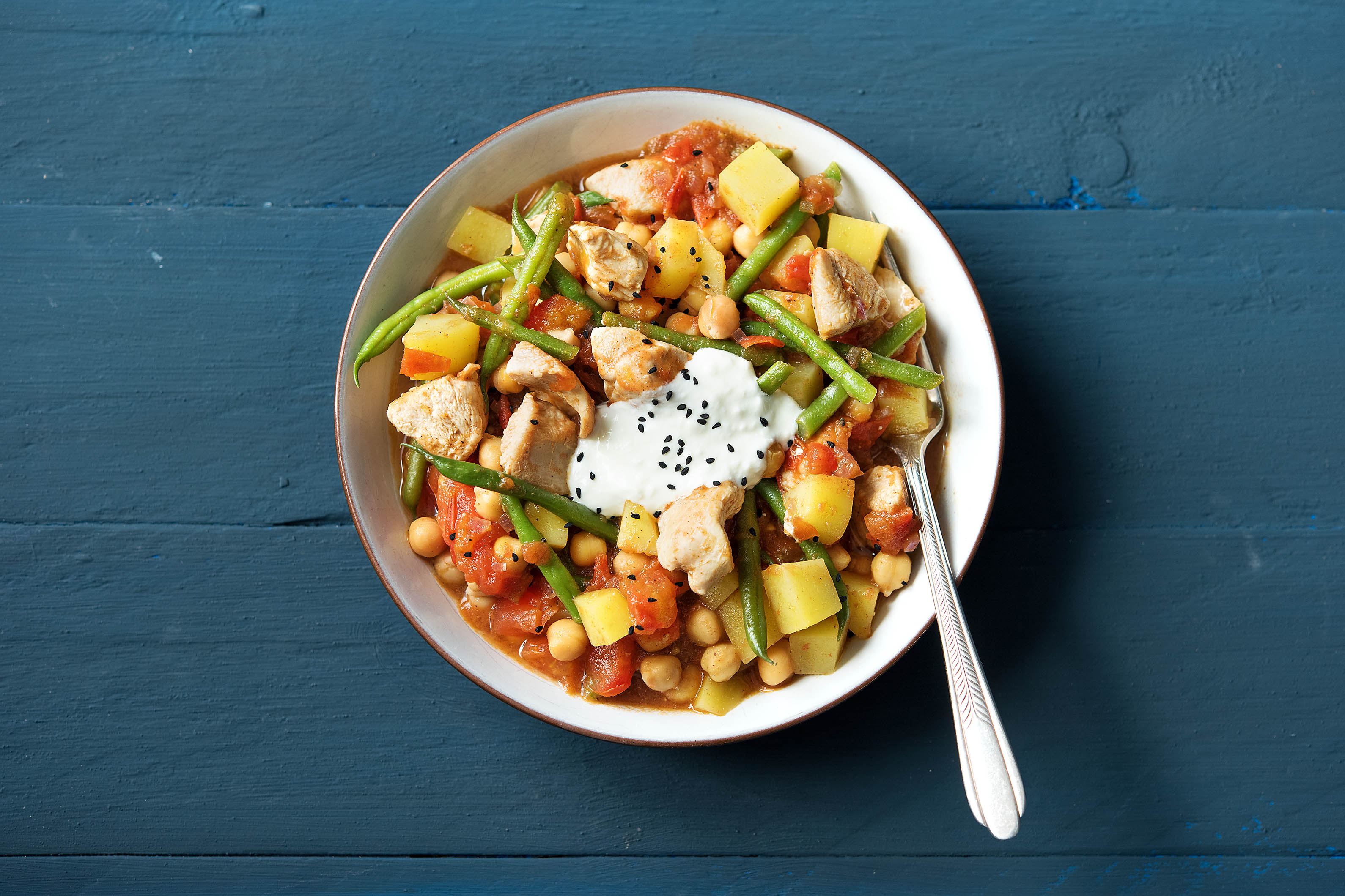 Arabische Putenbrust-Tajine mit grünen Bohnen