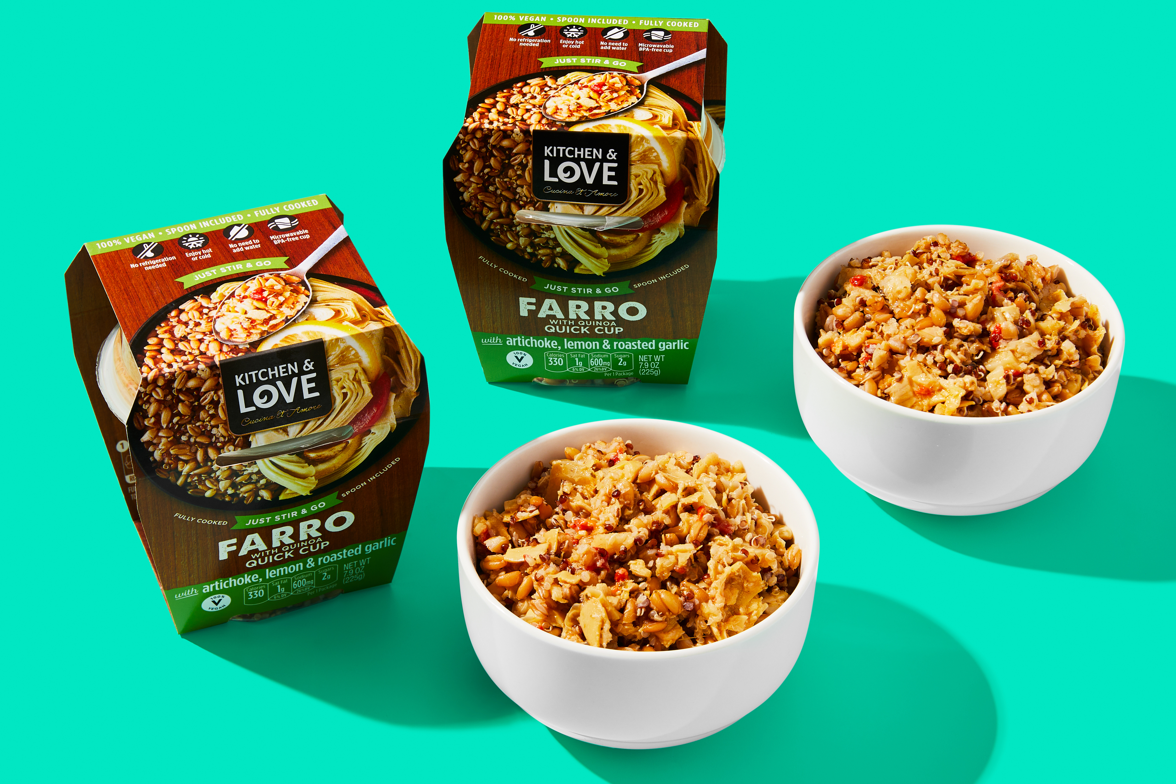 Artichoke, Lemon, & Roasted Garlic Farro Quick Cup