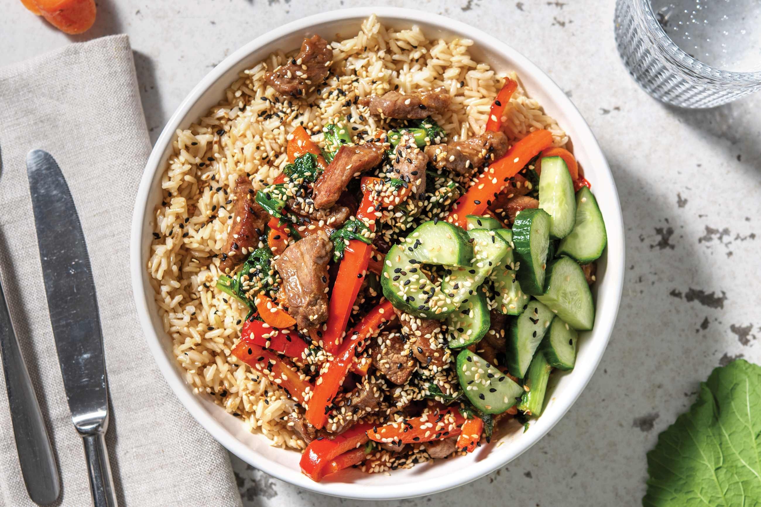 Asian Beef & Brown Rice Bowl