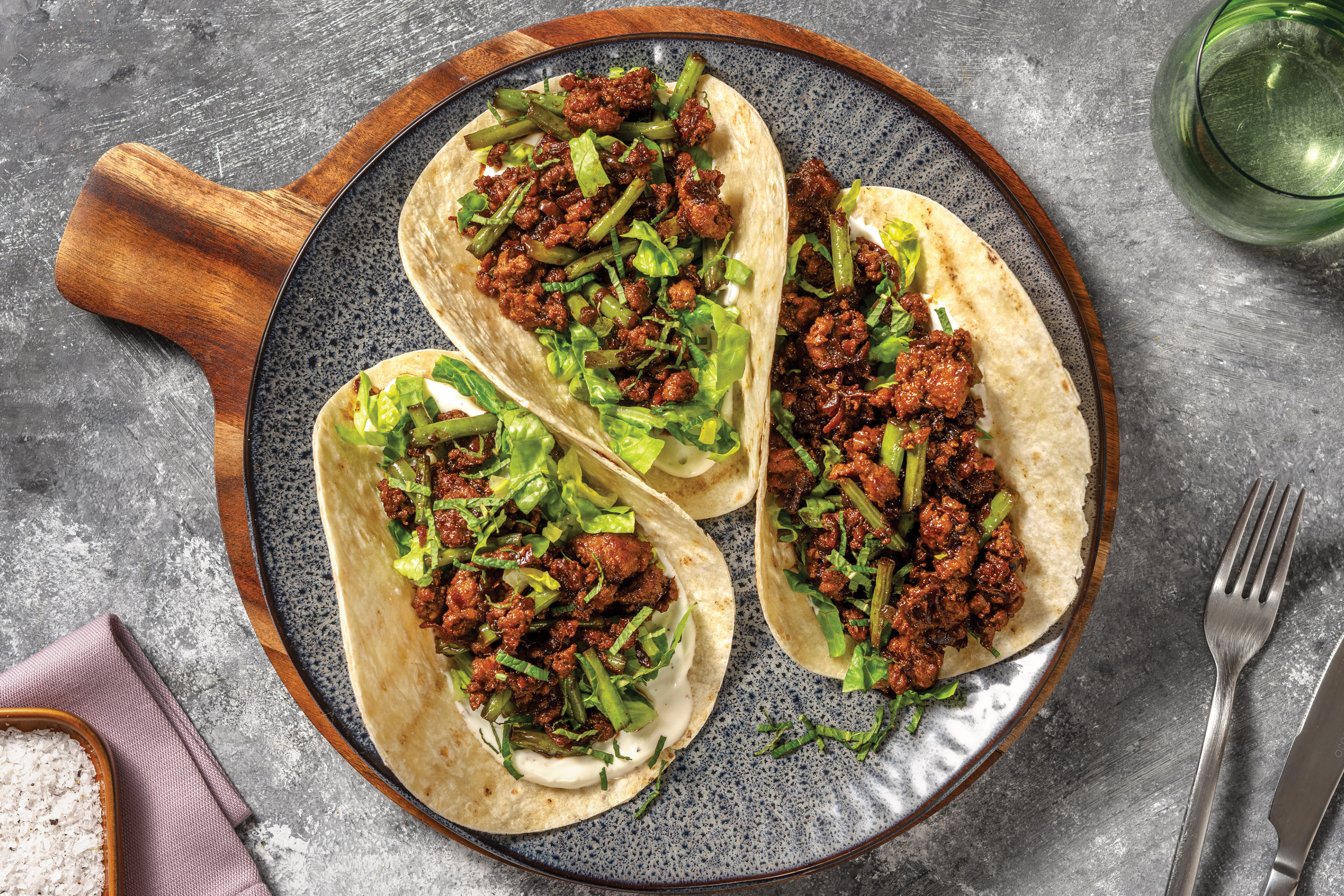 Asian Caramelised Pork Tacos