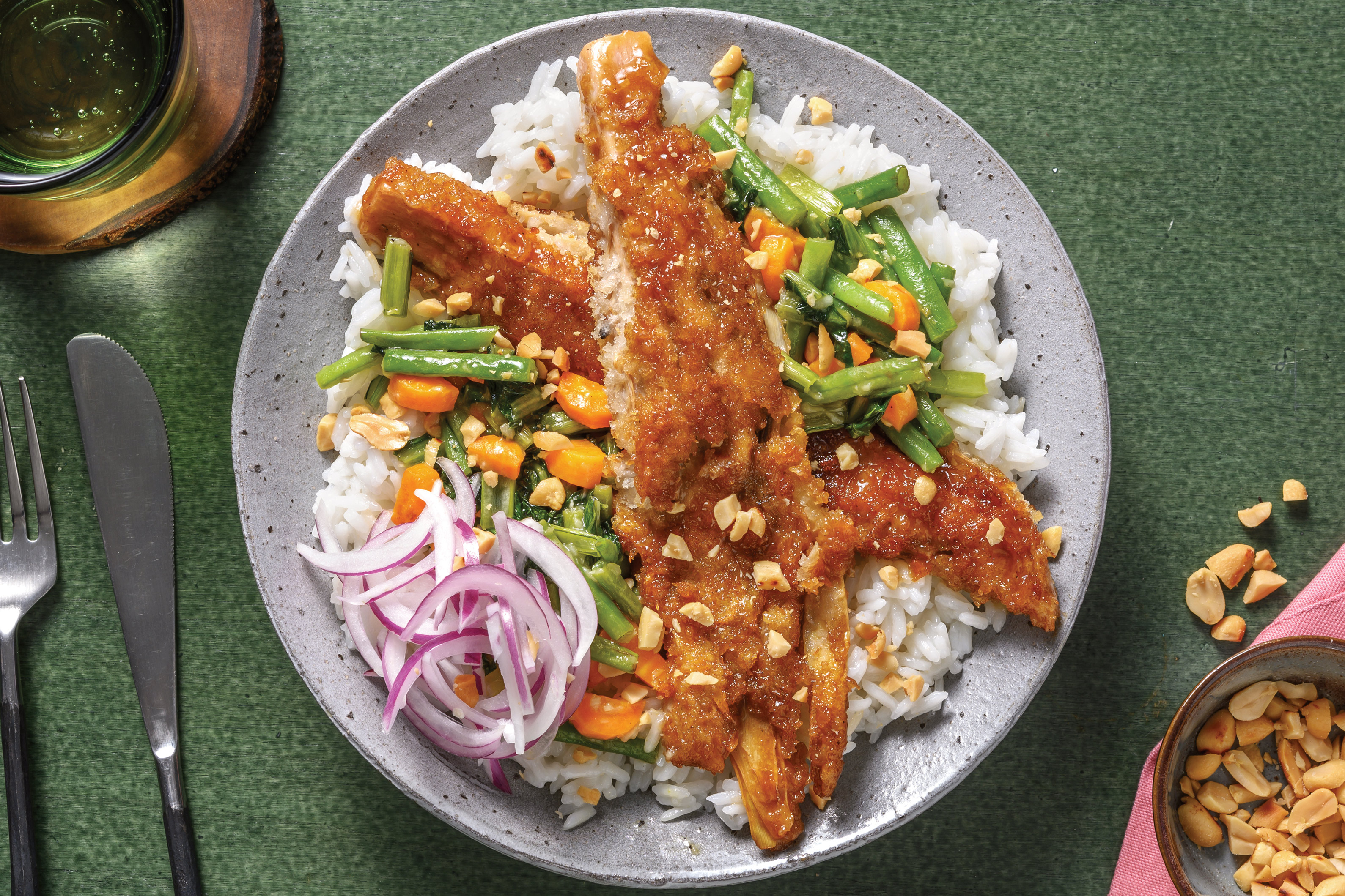 Asian Crumbed Banana Blossom Bowl