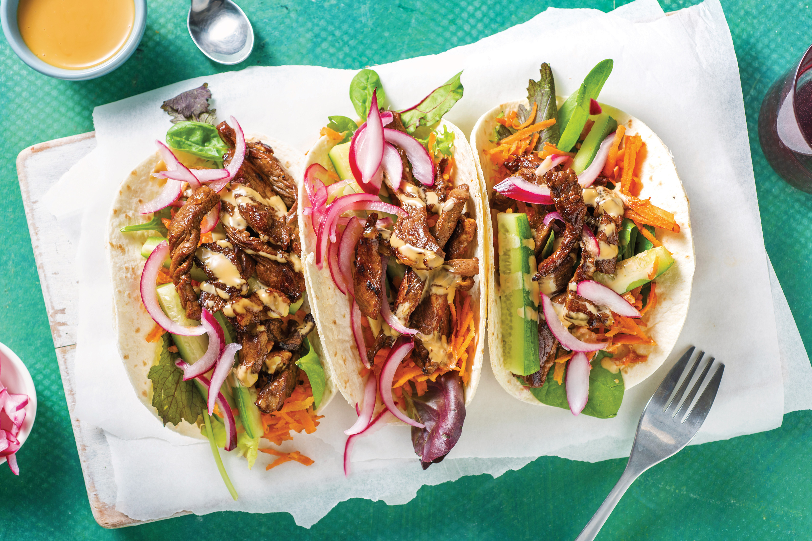 Asian Honey-Soy Beef Tacos