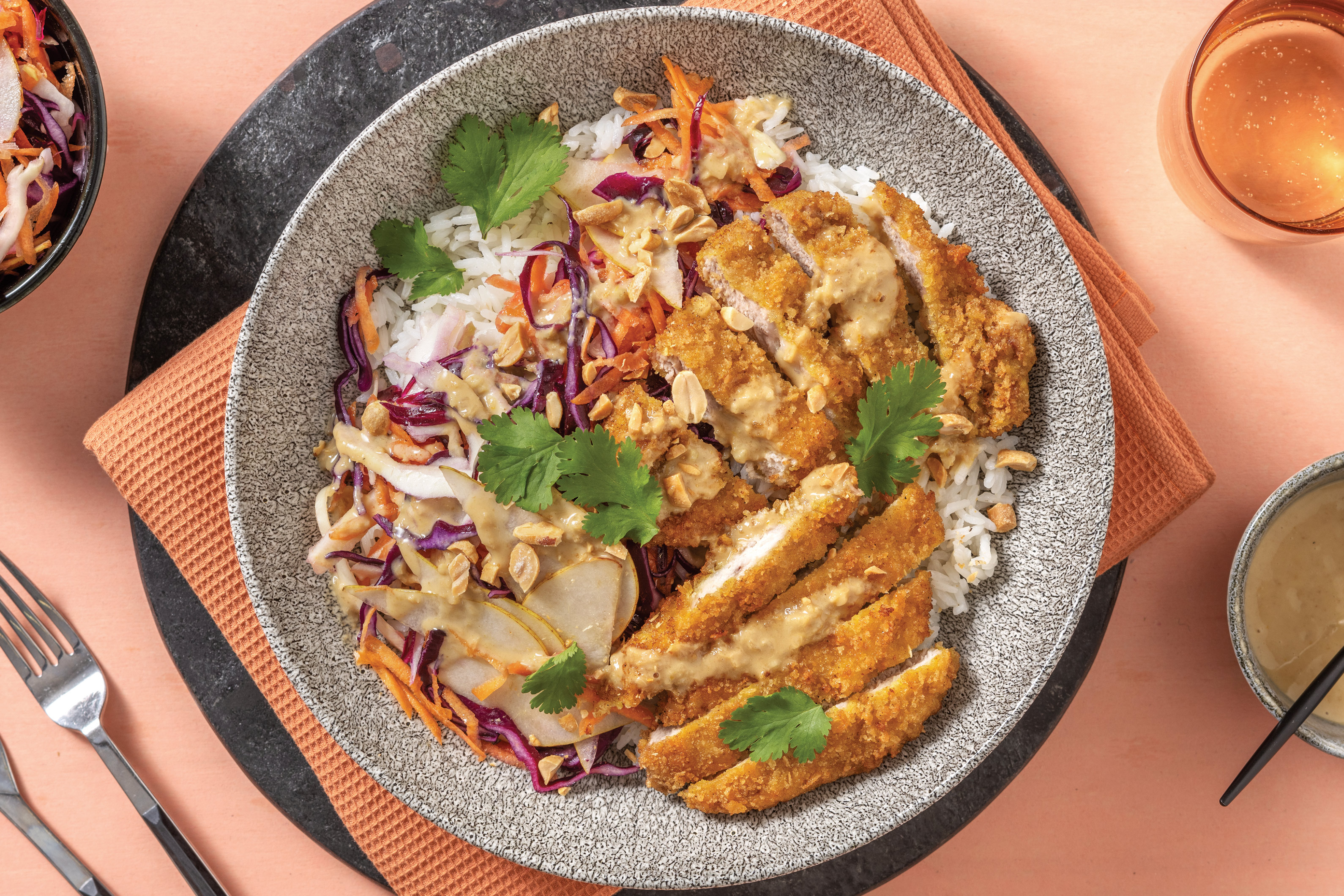 Asian Pork Schnitzel & Ginger Lemongrass Sauce