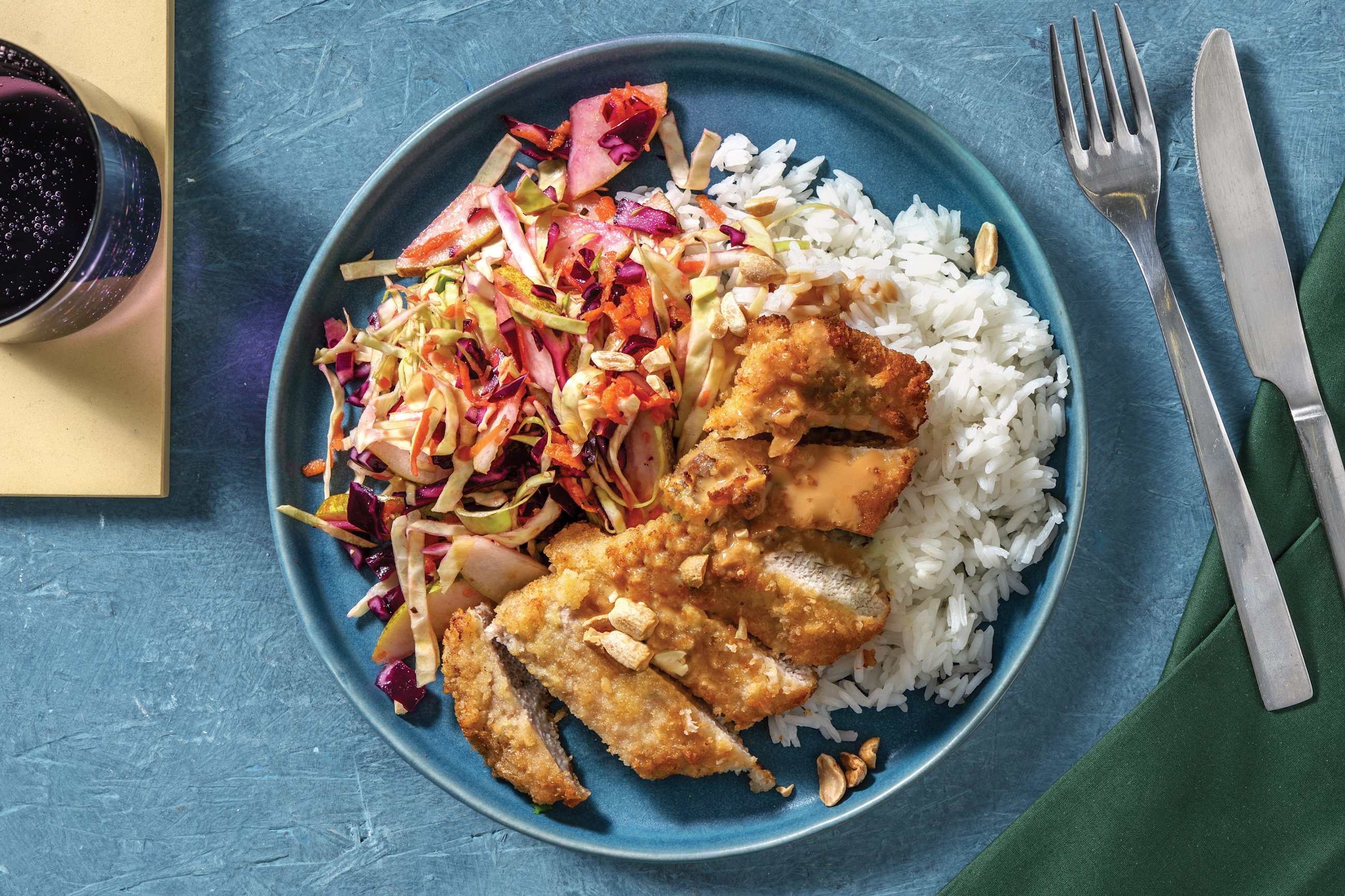 Asian Pork Schnitzel & Ginger-Coconut Sauce