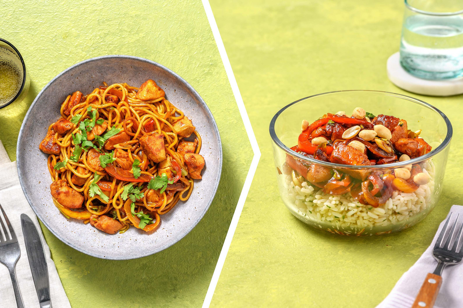 Thai Style Chicken & Bell Pepper Noodle Dinner