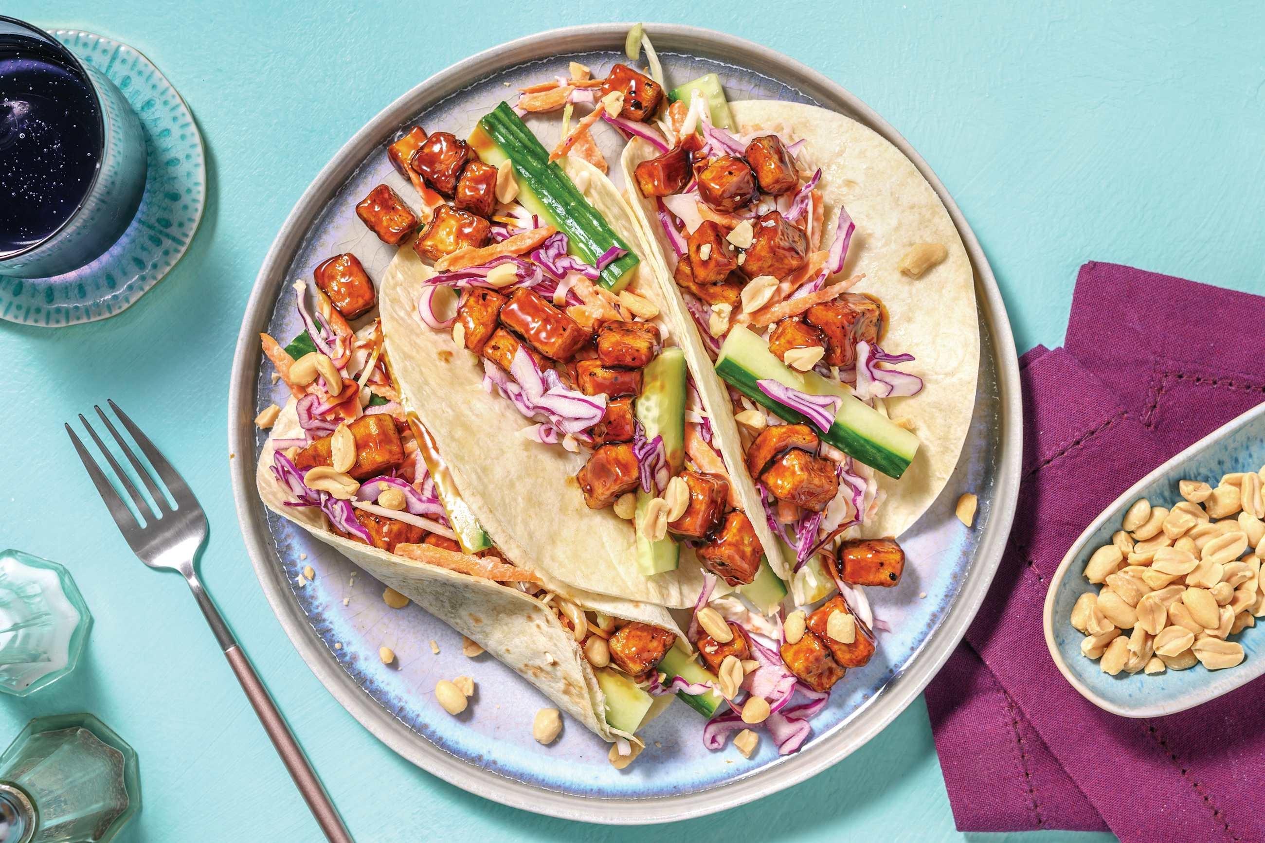 Quick Lemongrass & Makrut Lime Tofu Tacos