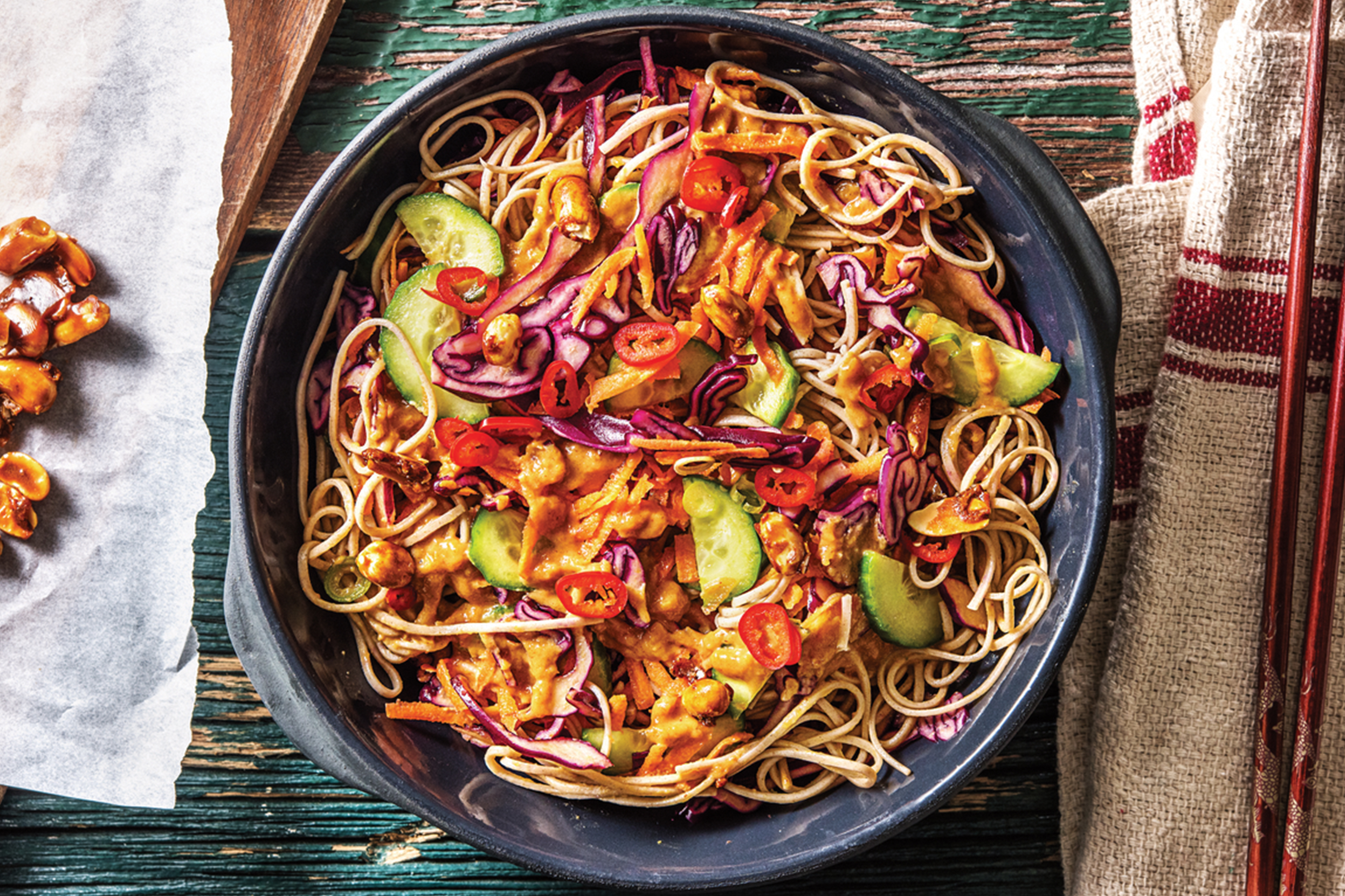 Asian Veggie Soba Noodle Bowl