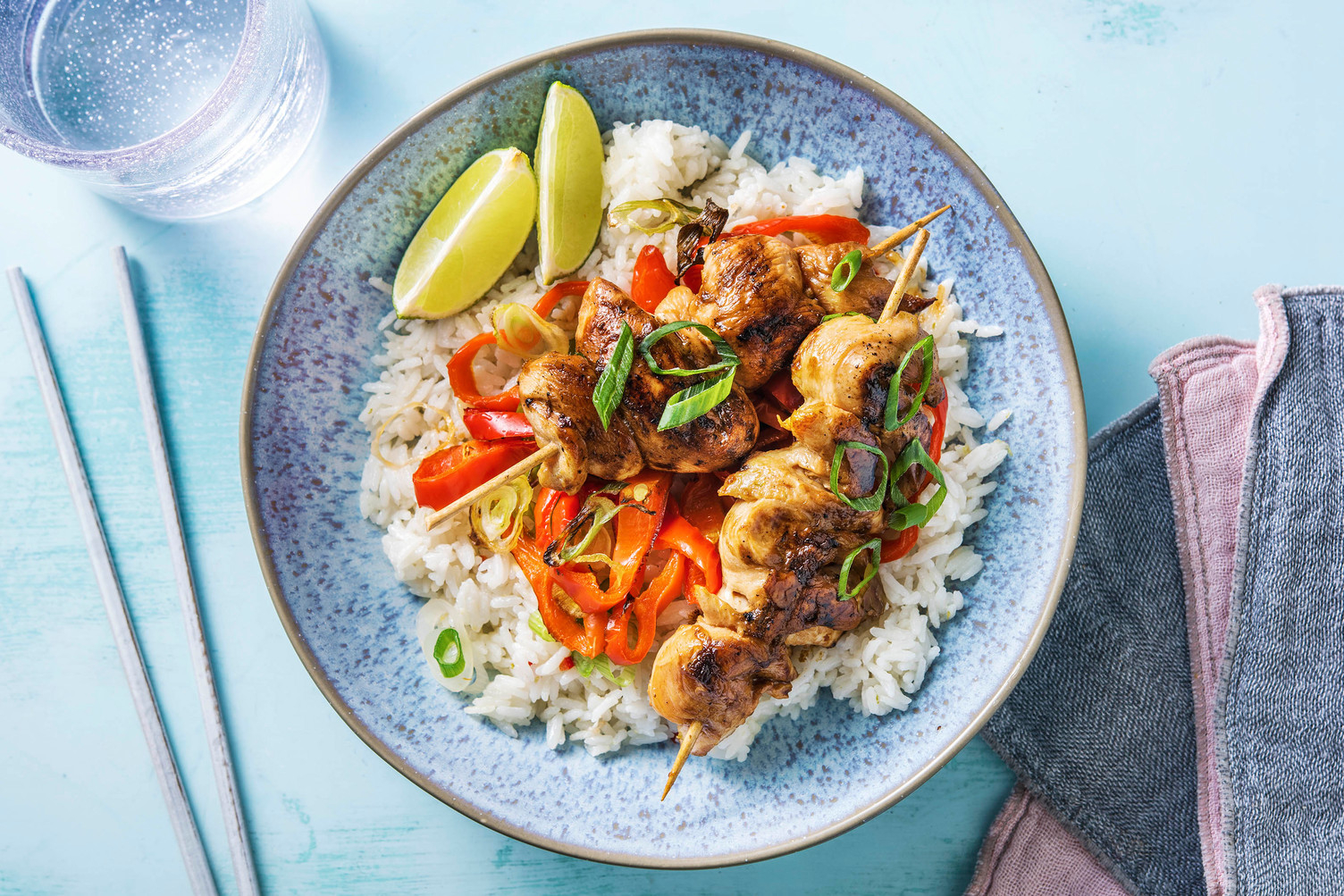 Asiatische Hähnchenspieße mit Honig