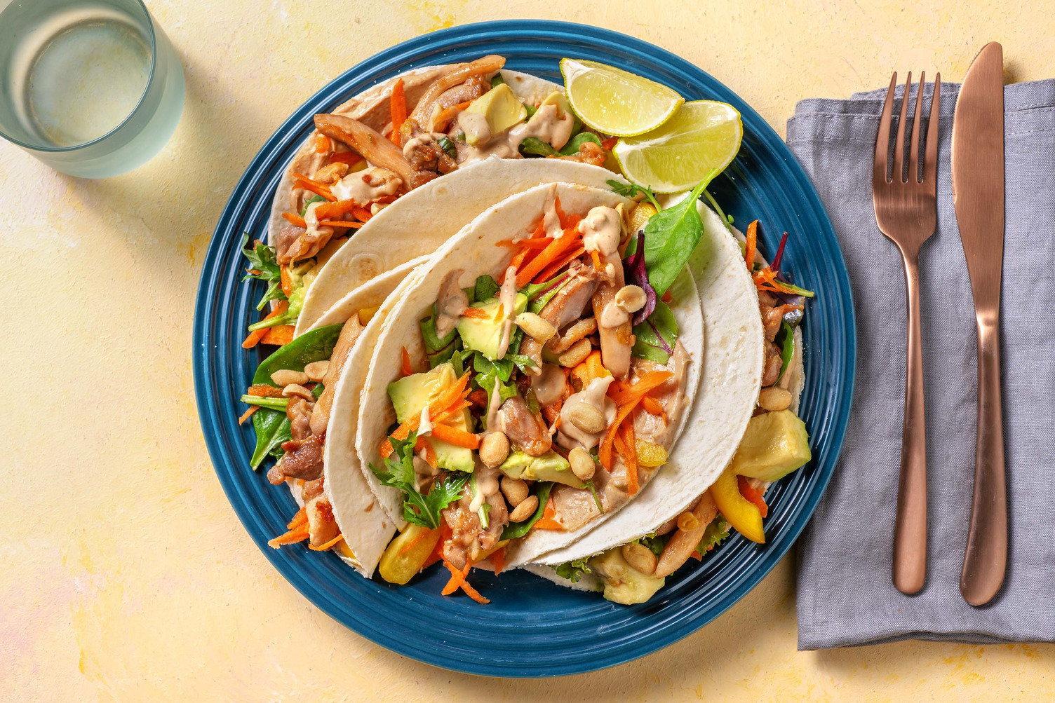 Asiatische Tacos mit Hähnchen