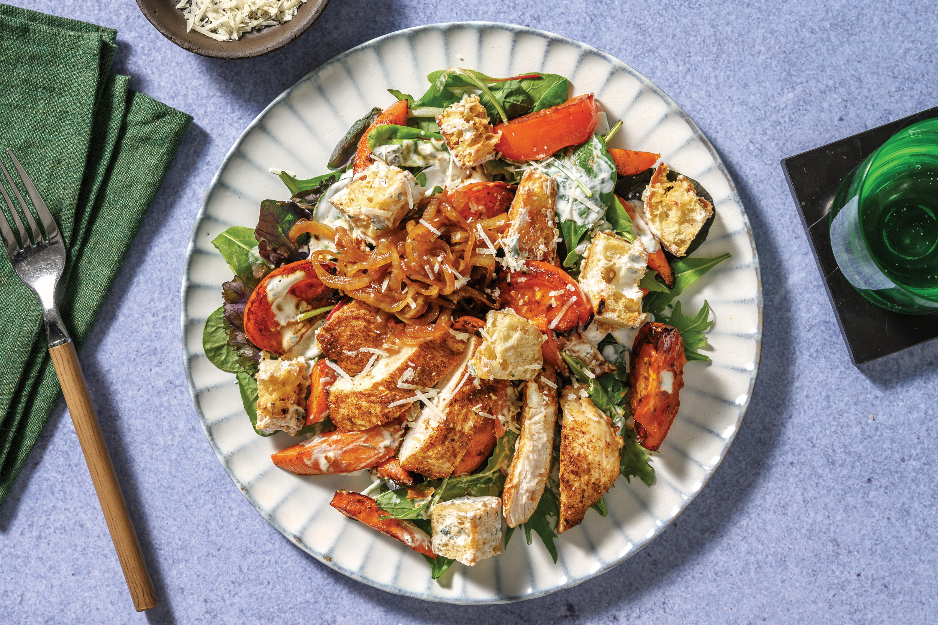 Aussie Chicken & Cheesy Crouton Salad