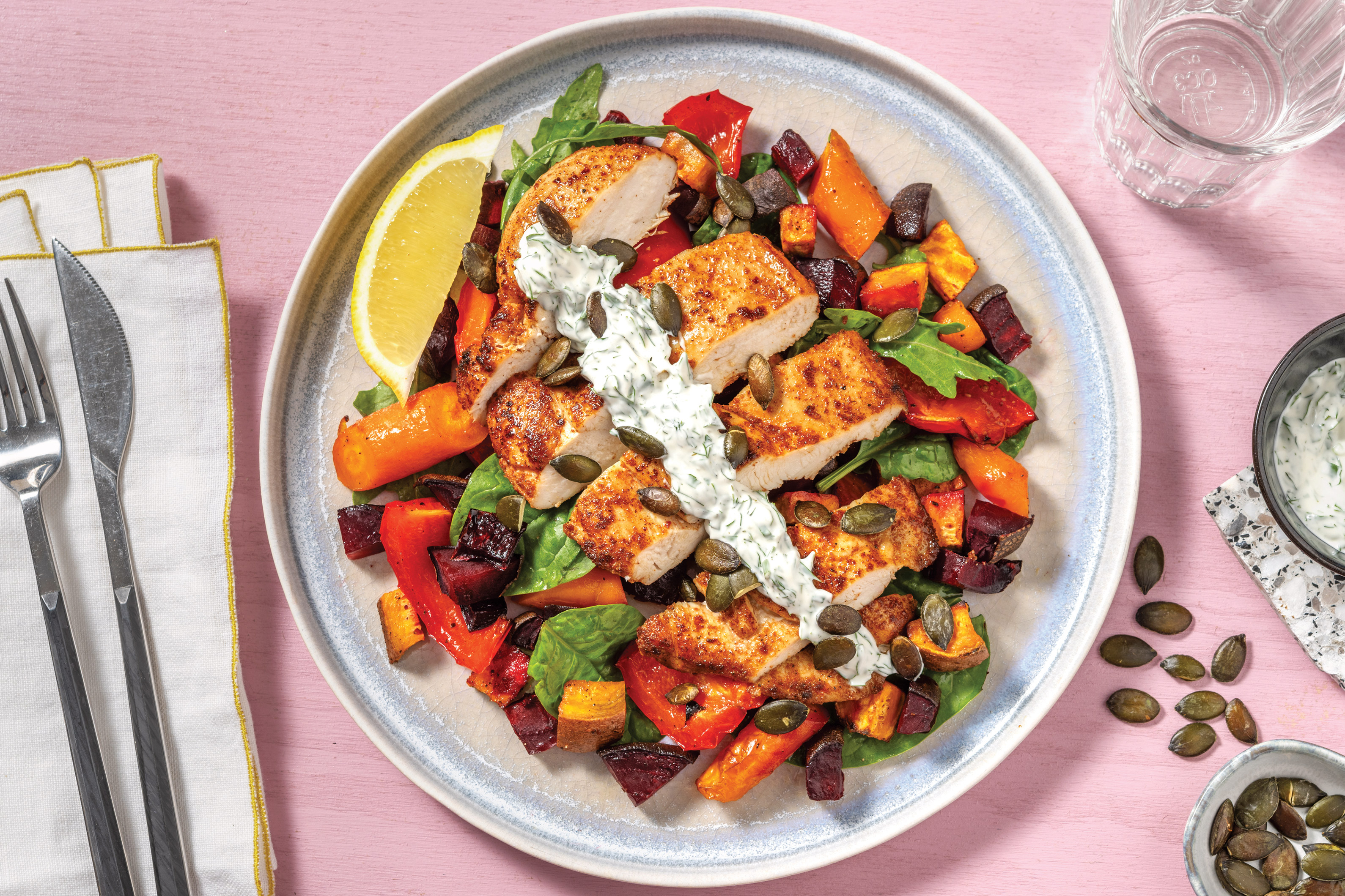 Aussie Chicken & Roast Veggie Salad