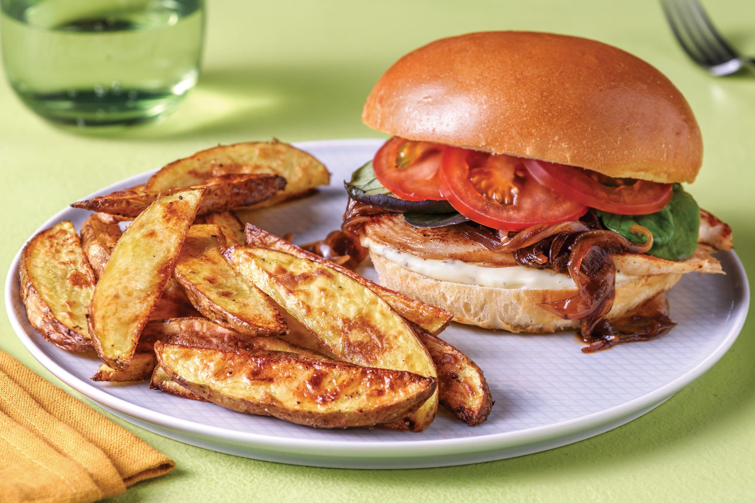 Aussie-Spiced Chicken & Haloumi Burger