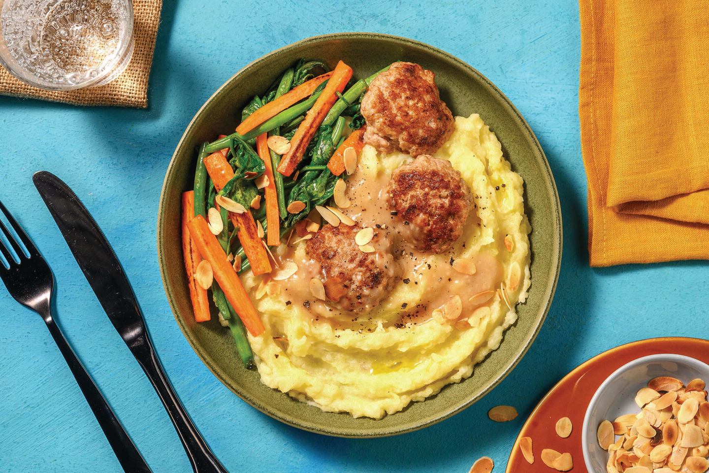 Aussie-Spiced Chicken Rissoles & Gravy