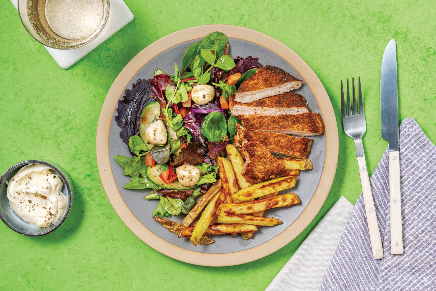 Homestyle Pork Loin Steaks & Fries