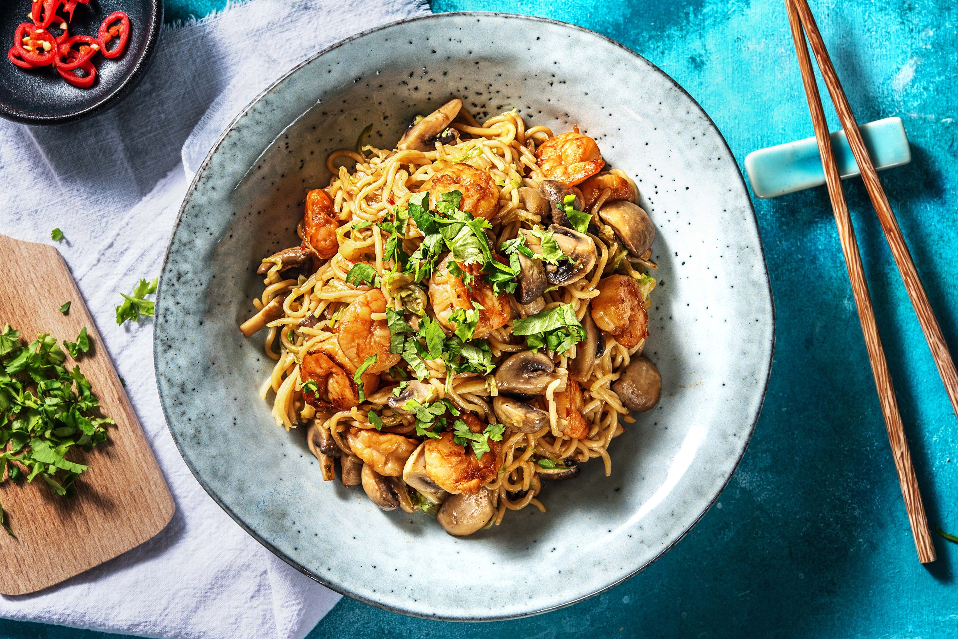 Aziatisch gemarineerde garnalen