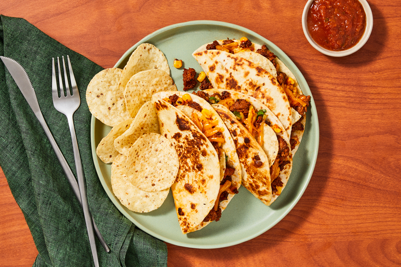 SuperQuick Chorizo Crunch Quesadillas 