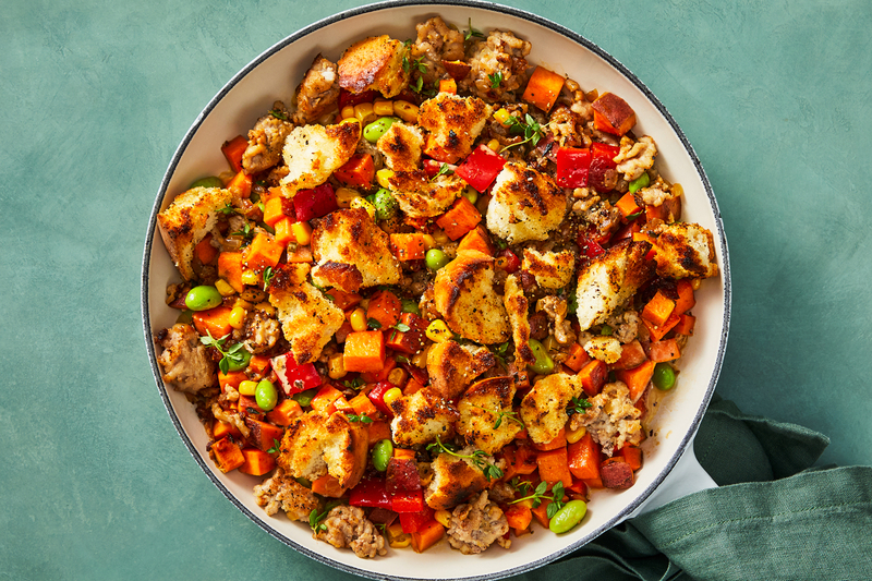 One-Pan Ground Pork and Veggie Bake