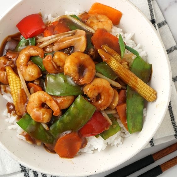 Chicken and Shrimp Chop Suey Stir-Fry
