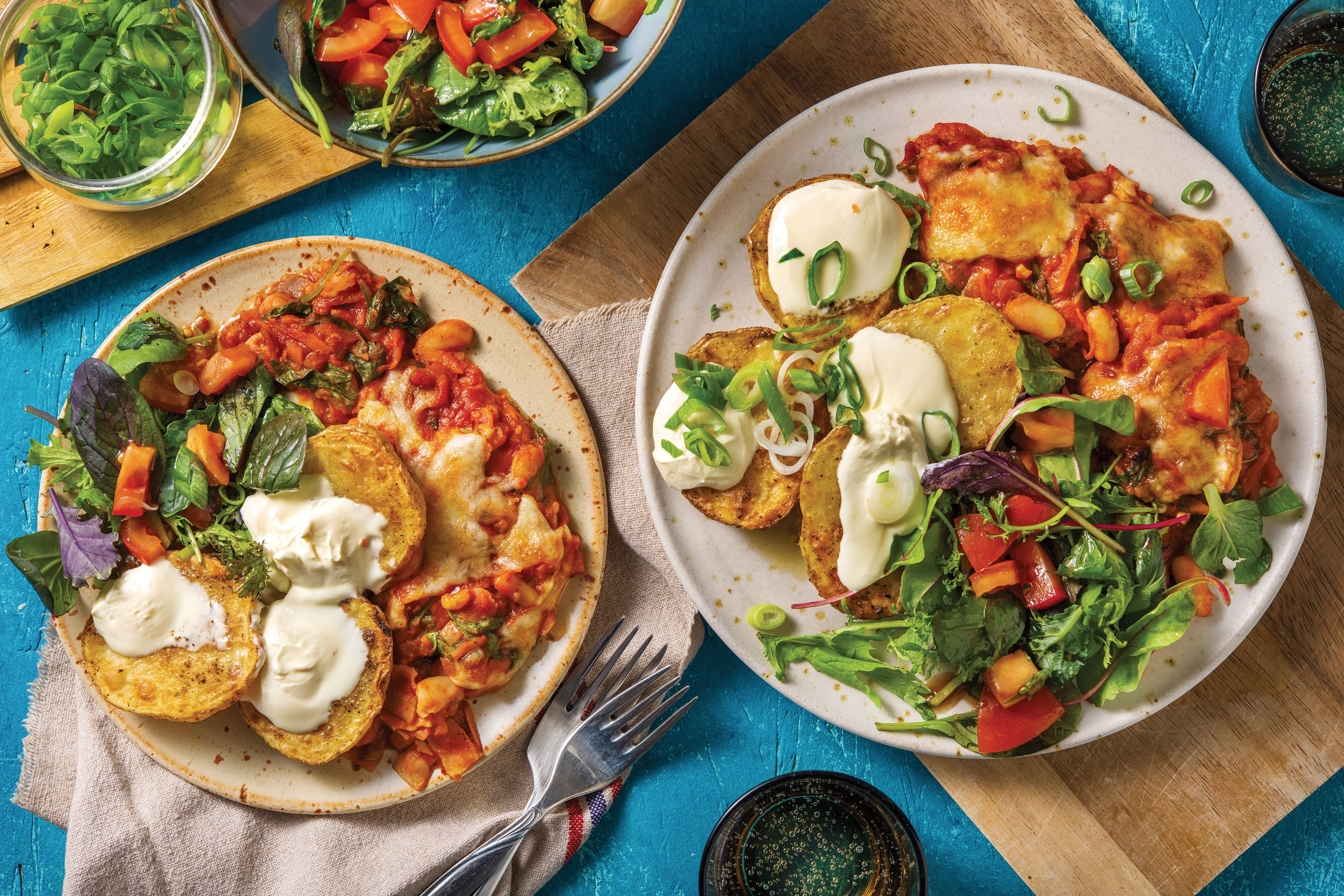 Bacon Baked Beans & Roasted Potatoes