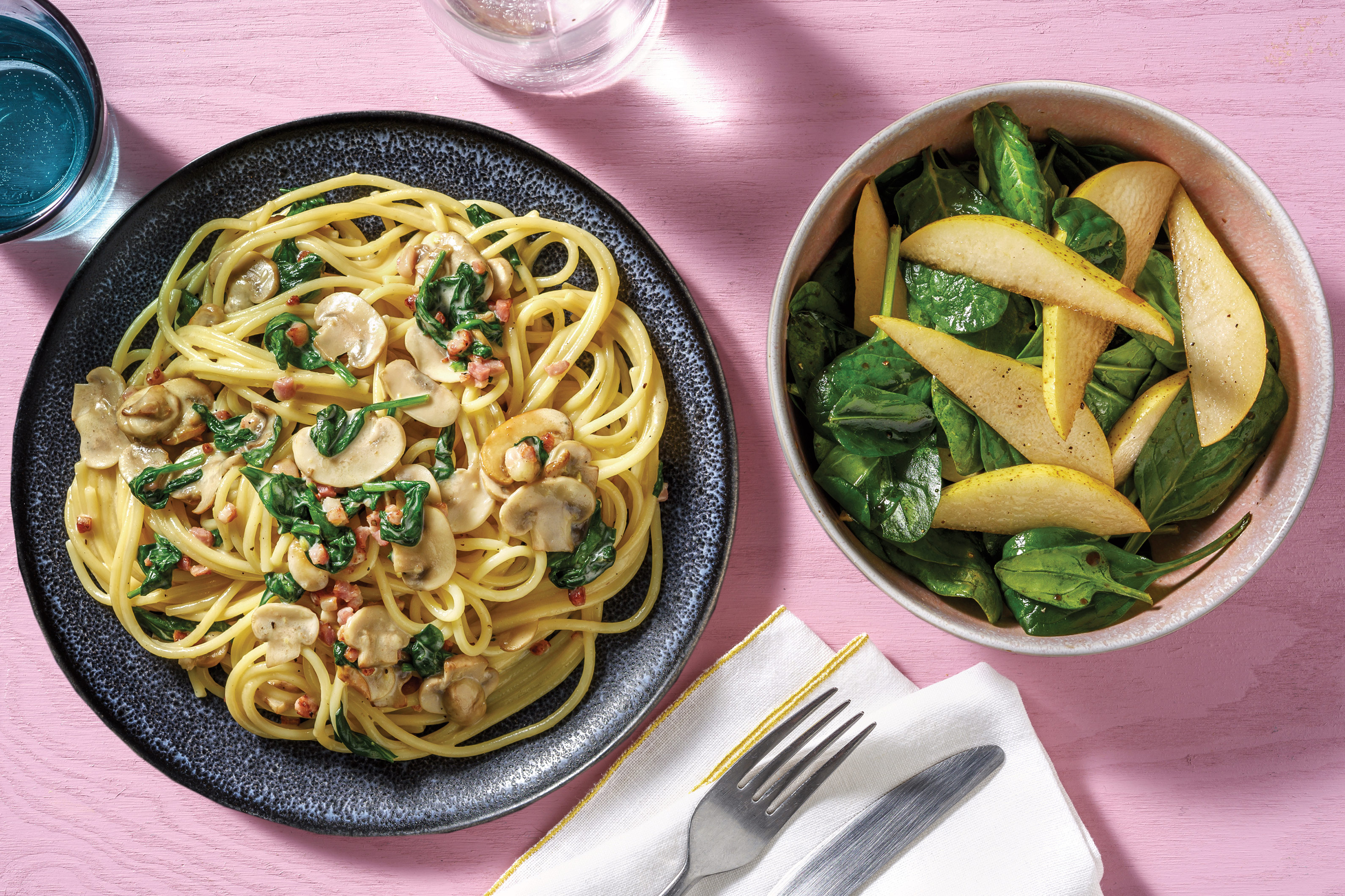 Bacon, Mushroom & Cheese Fettuccine