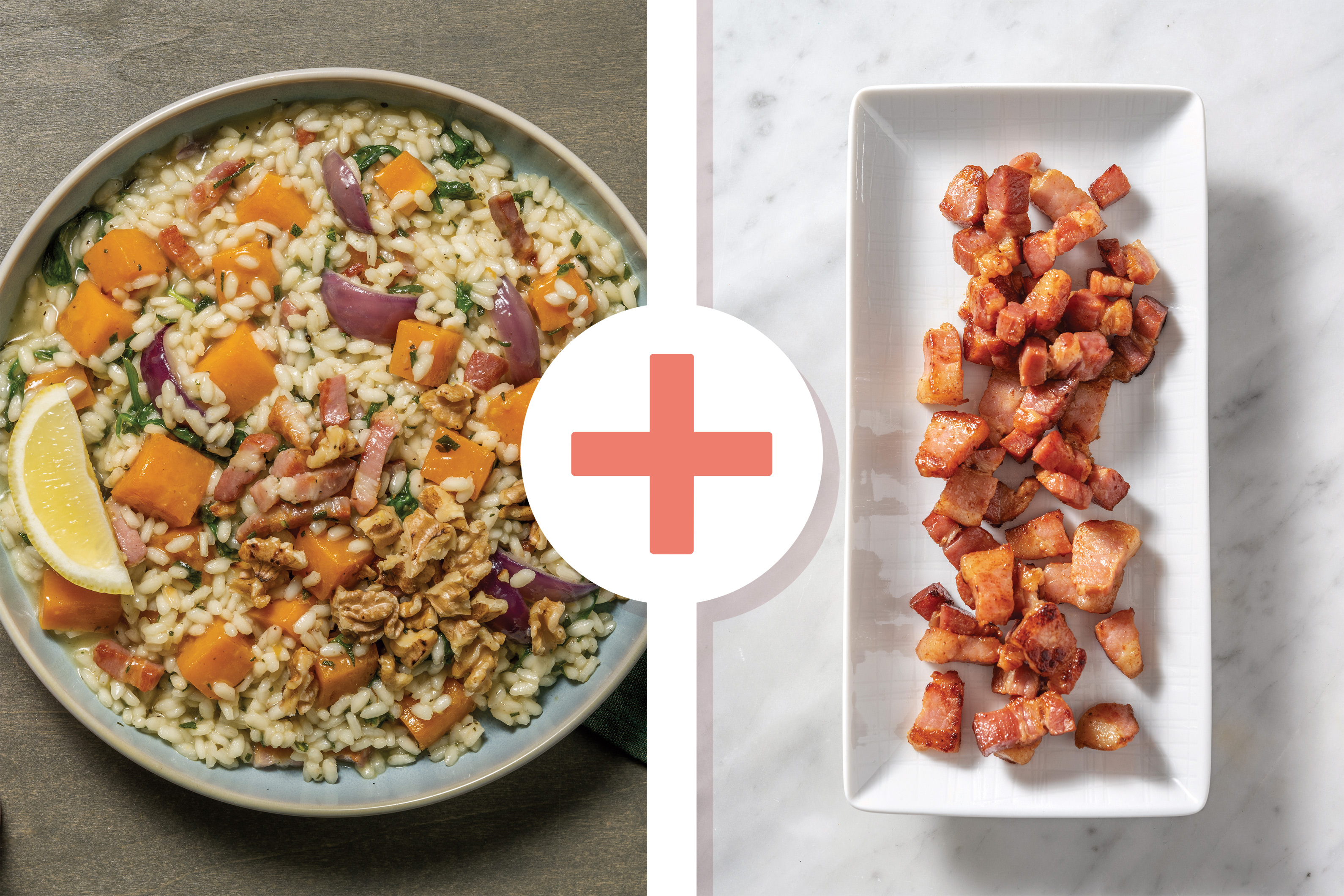 Double Bacon & Roast Pumpkin Risotto