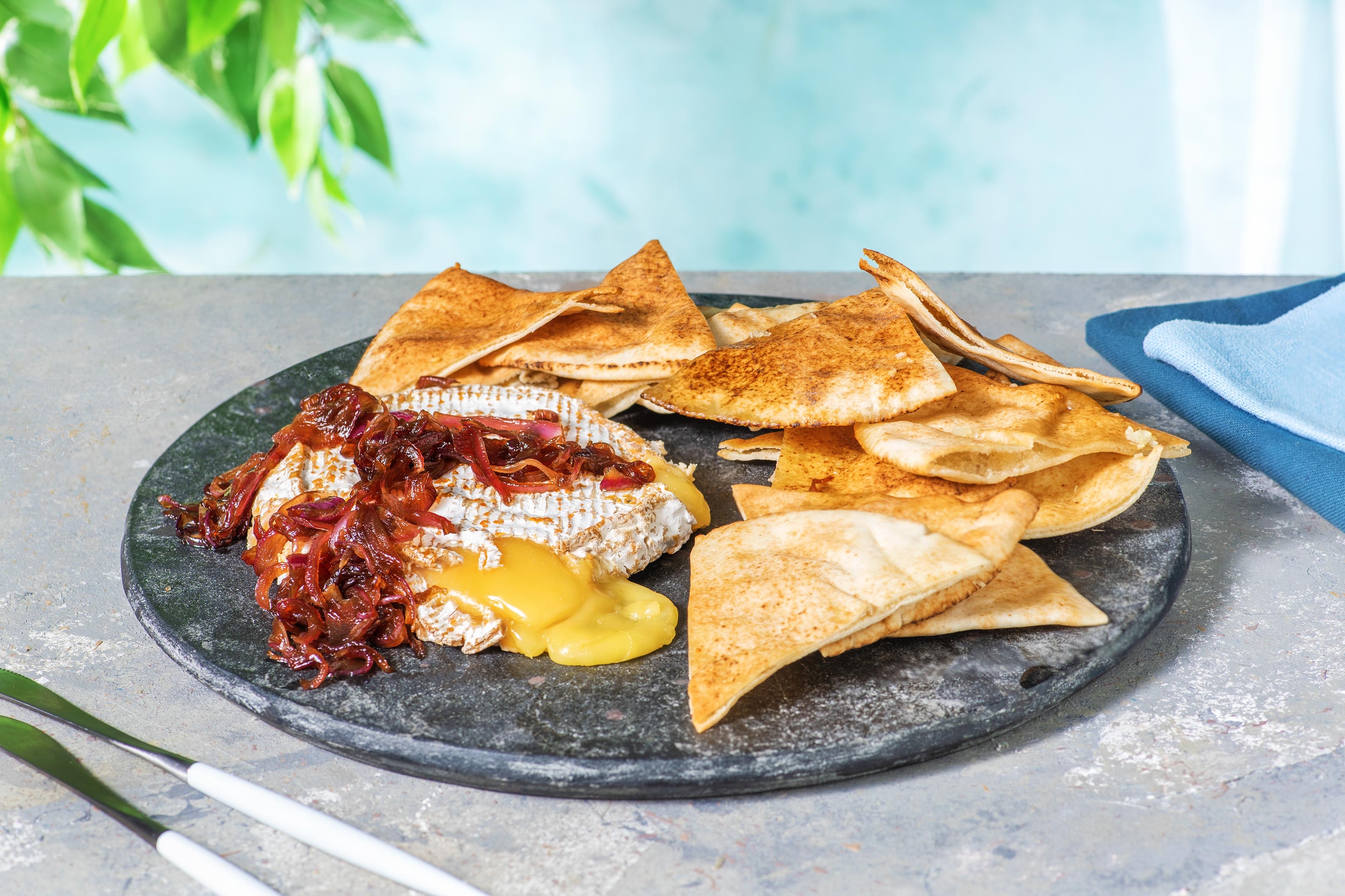 Baked Camembert with Balsamic Onion