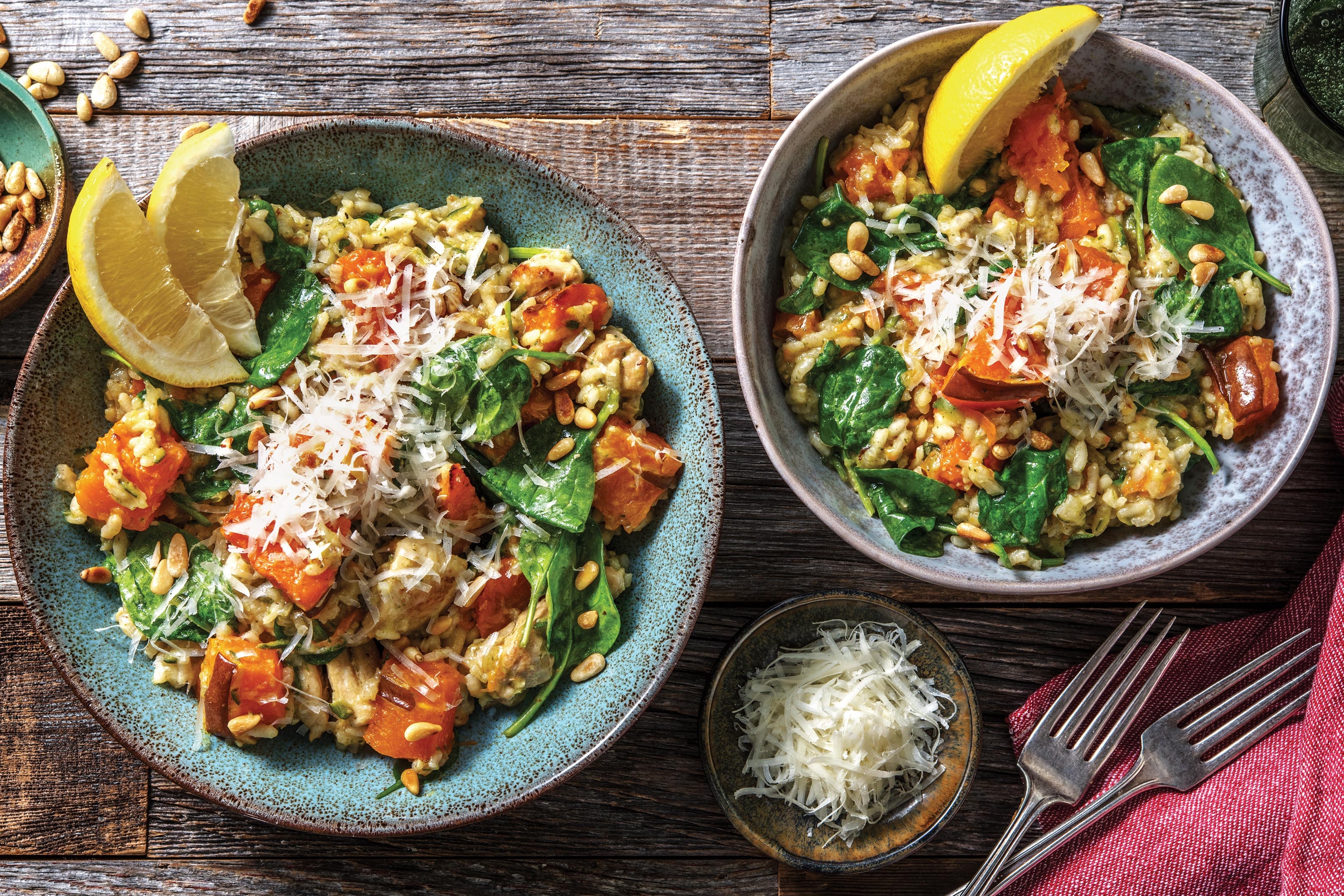 Baked Chicken & Pesto Risotto