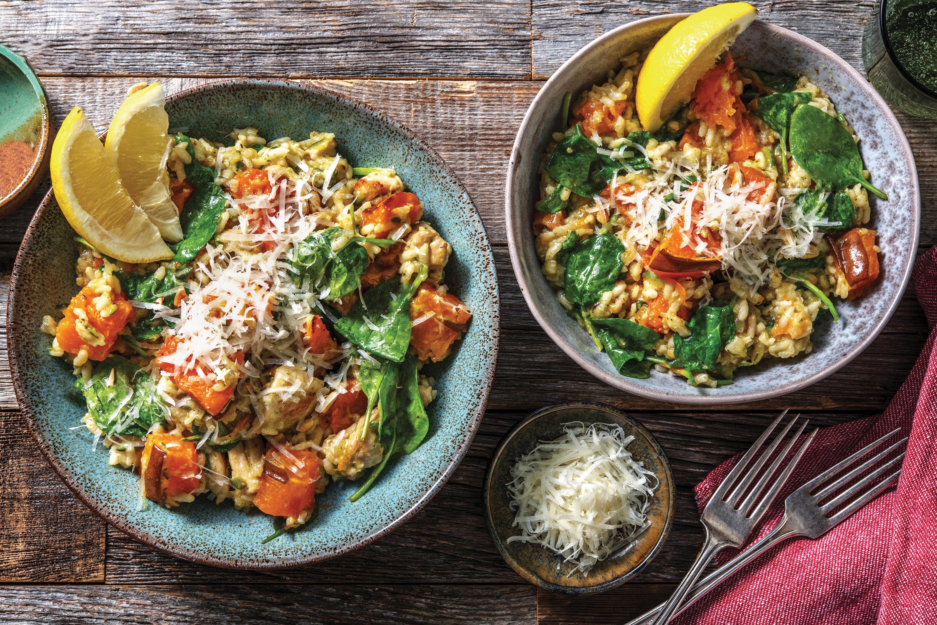 Baked Chicken & Pesto Risotto