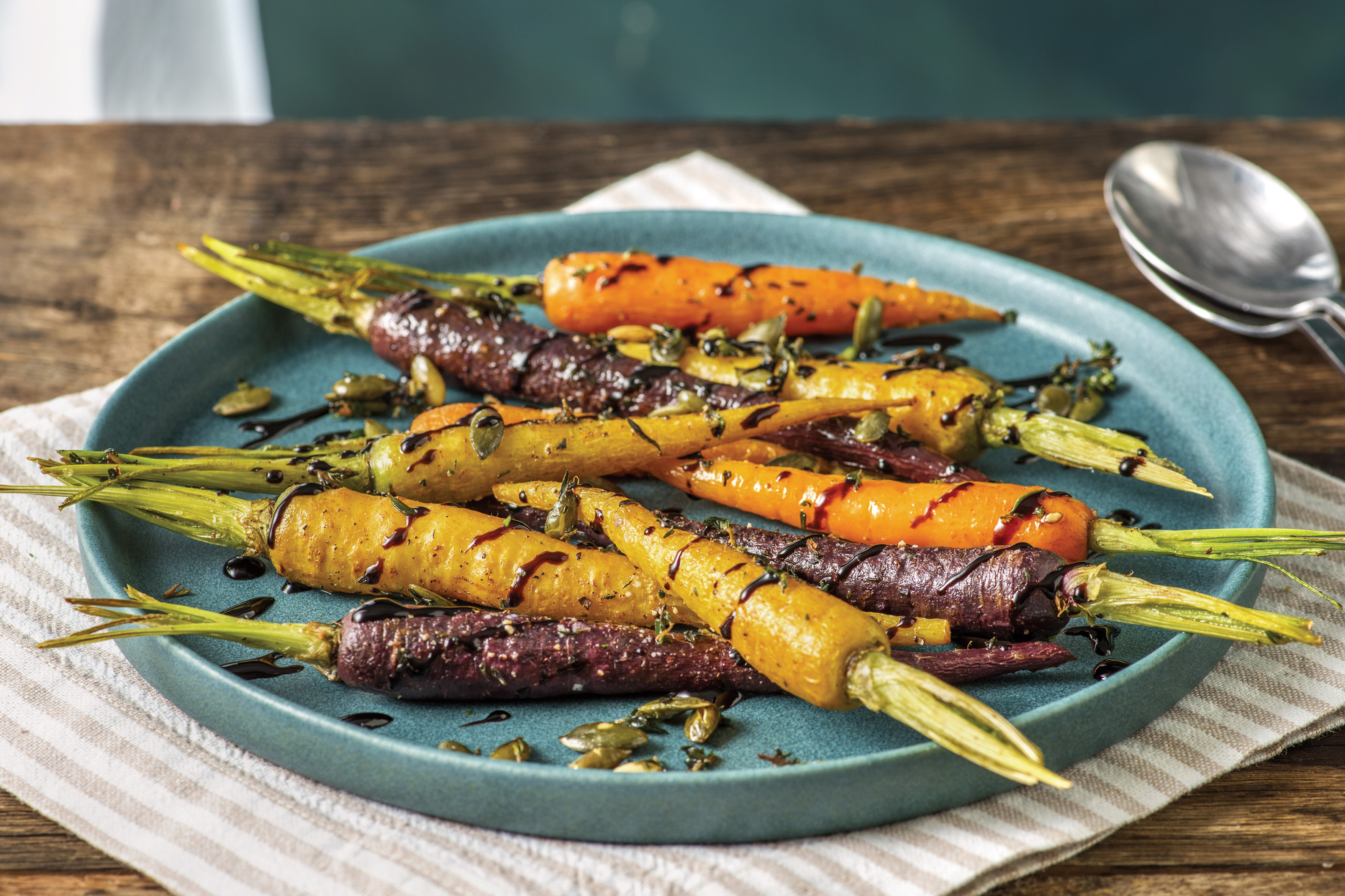 Roasted Baby Rainbow Carrots