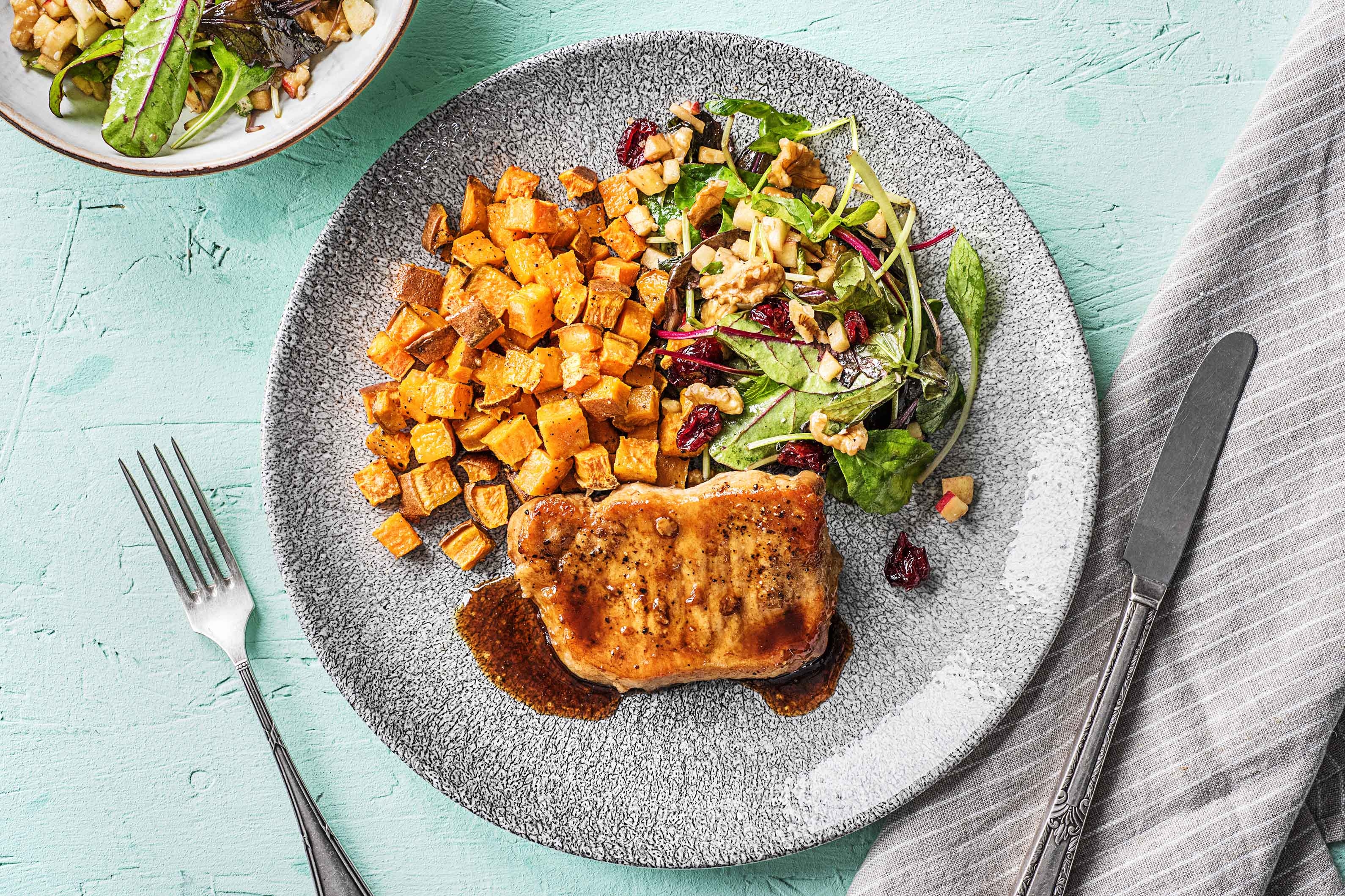 Balsamic-Glazed Pork Chop Dinner