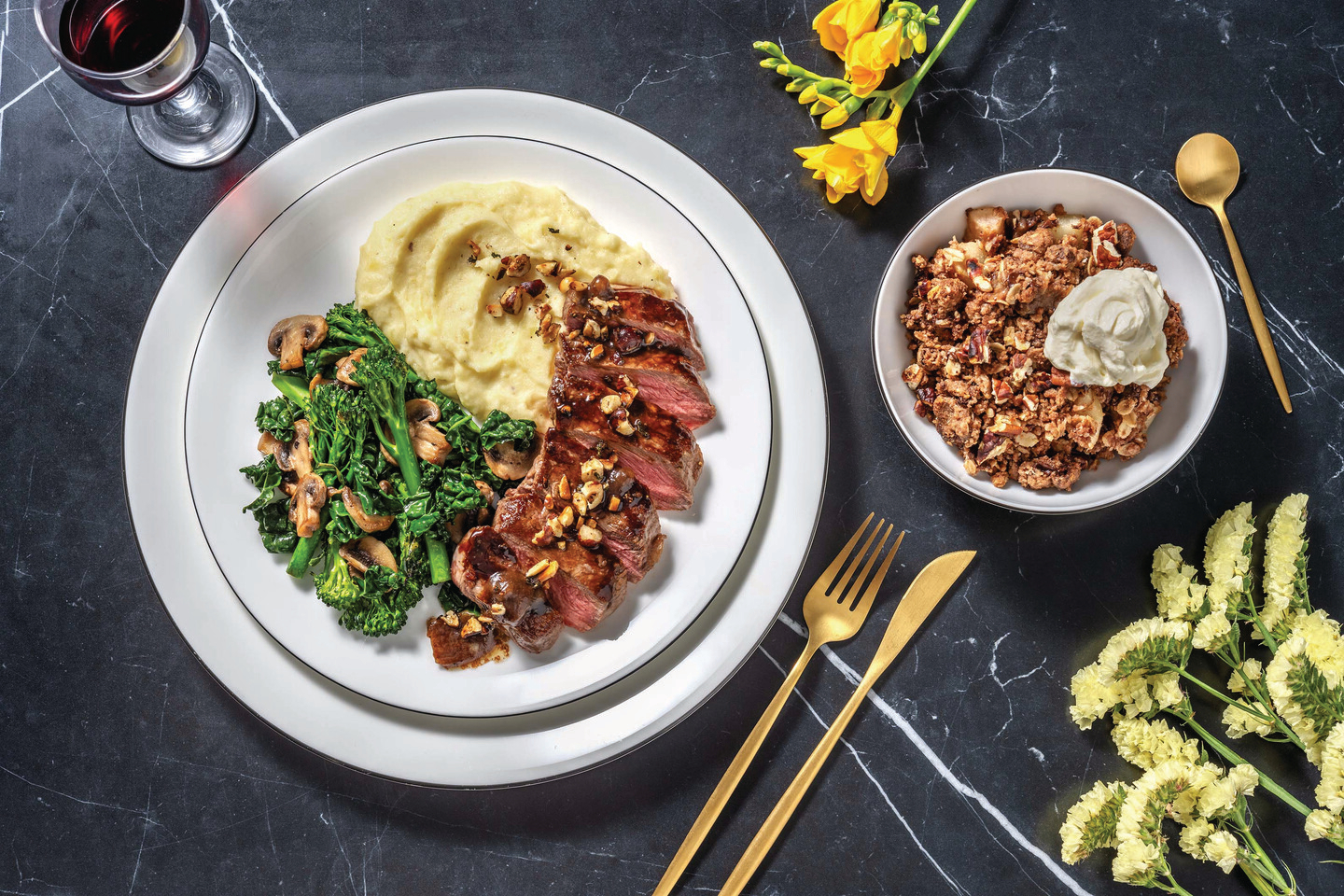 Balsamic-Glazed Venison Steak & Parsnip Mash for Dinner