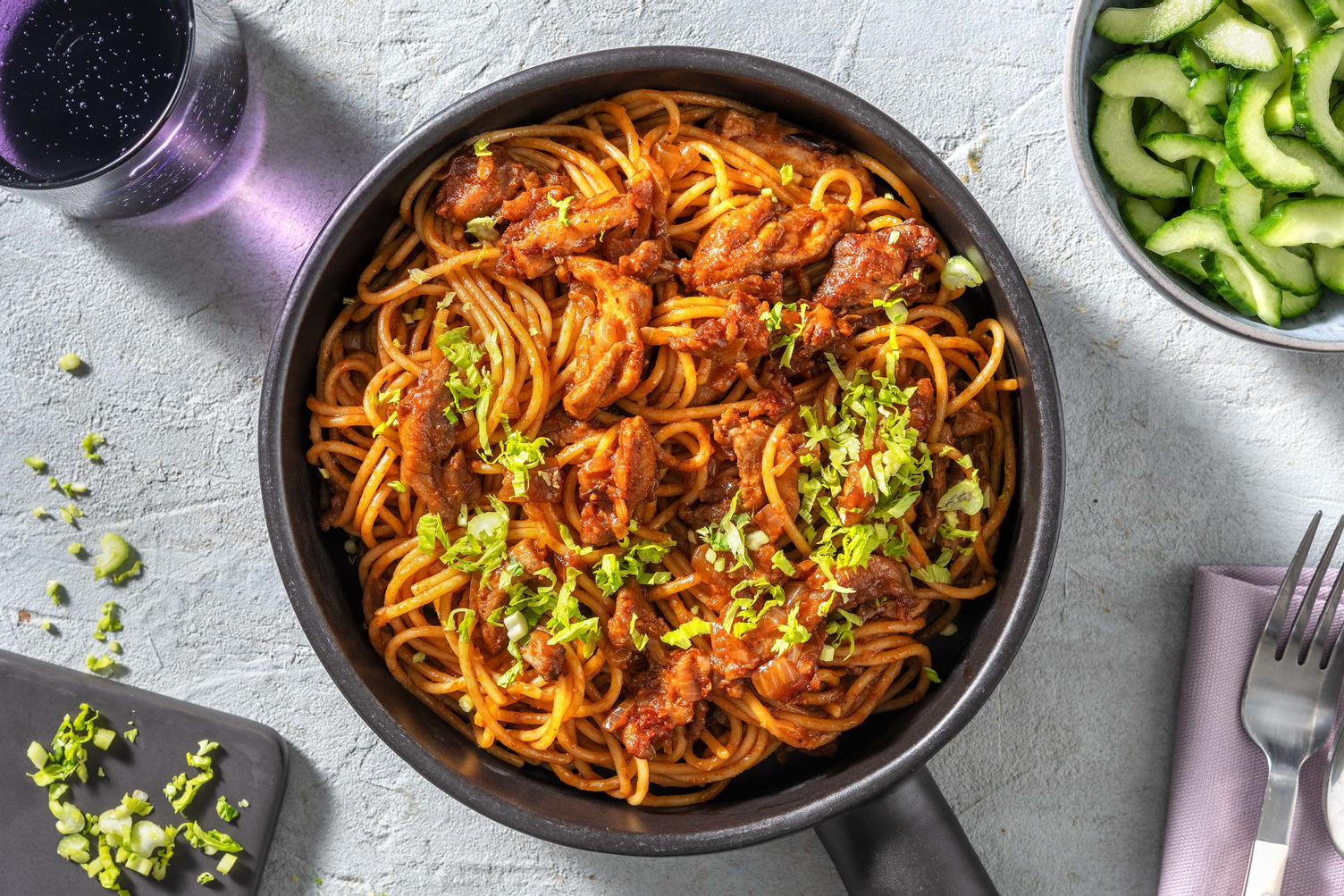 Bami au poulet à la surinamienne