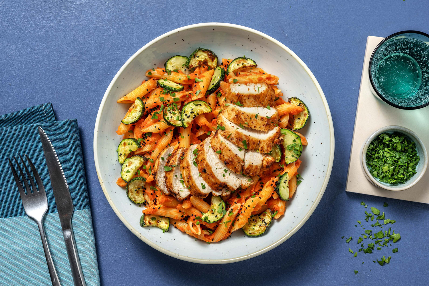 Schawarma Pasta mit Bio-Hähnchen