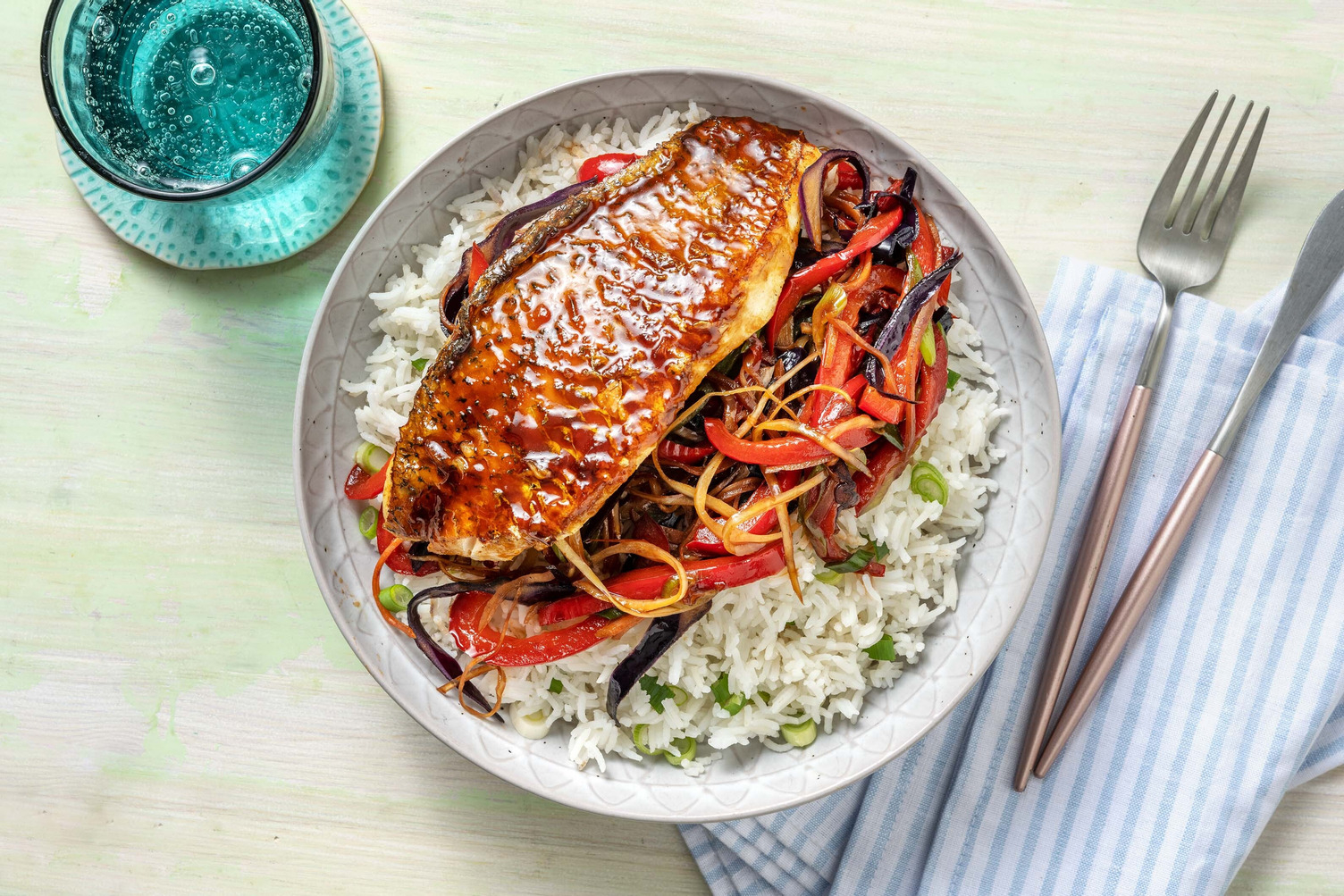 Honey Garlic-Glazed Barramundi