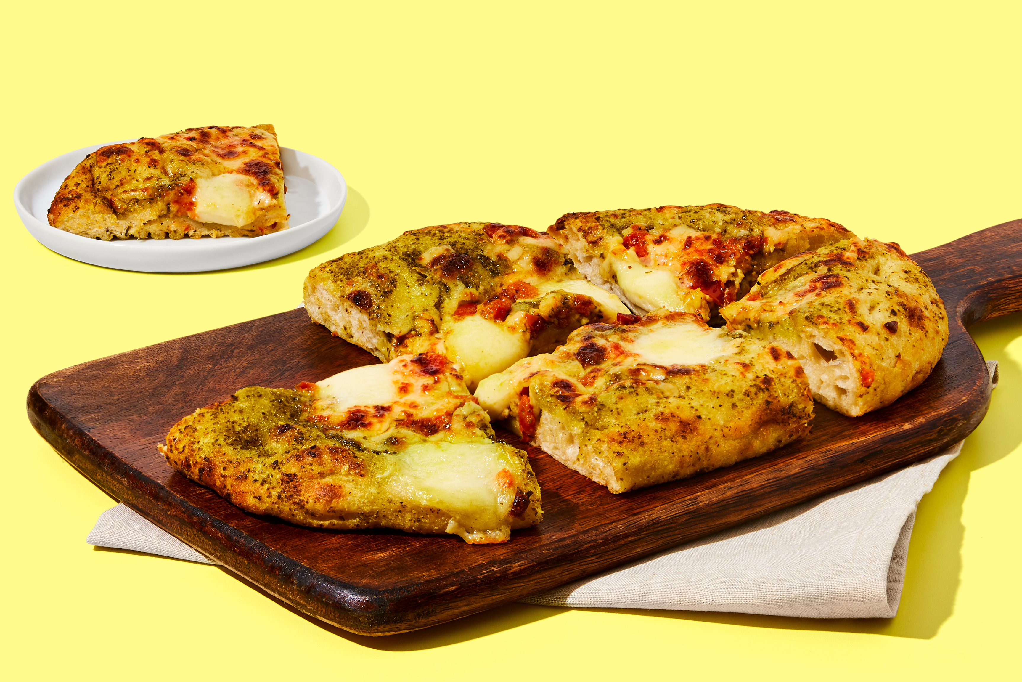 Basil Pesto & Mozzarella Focaccia Flatbread
