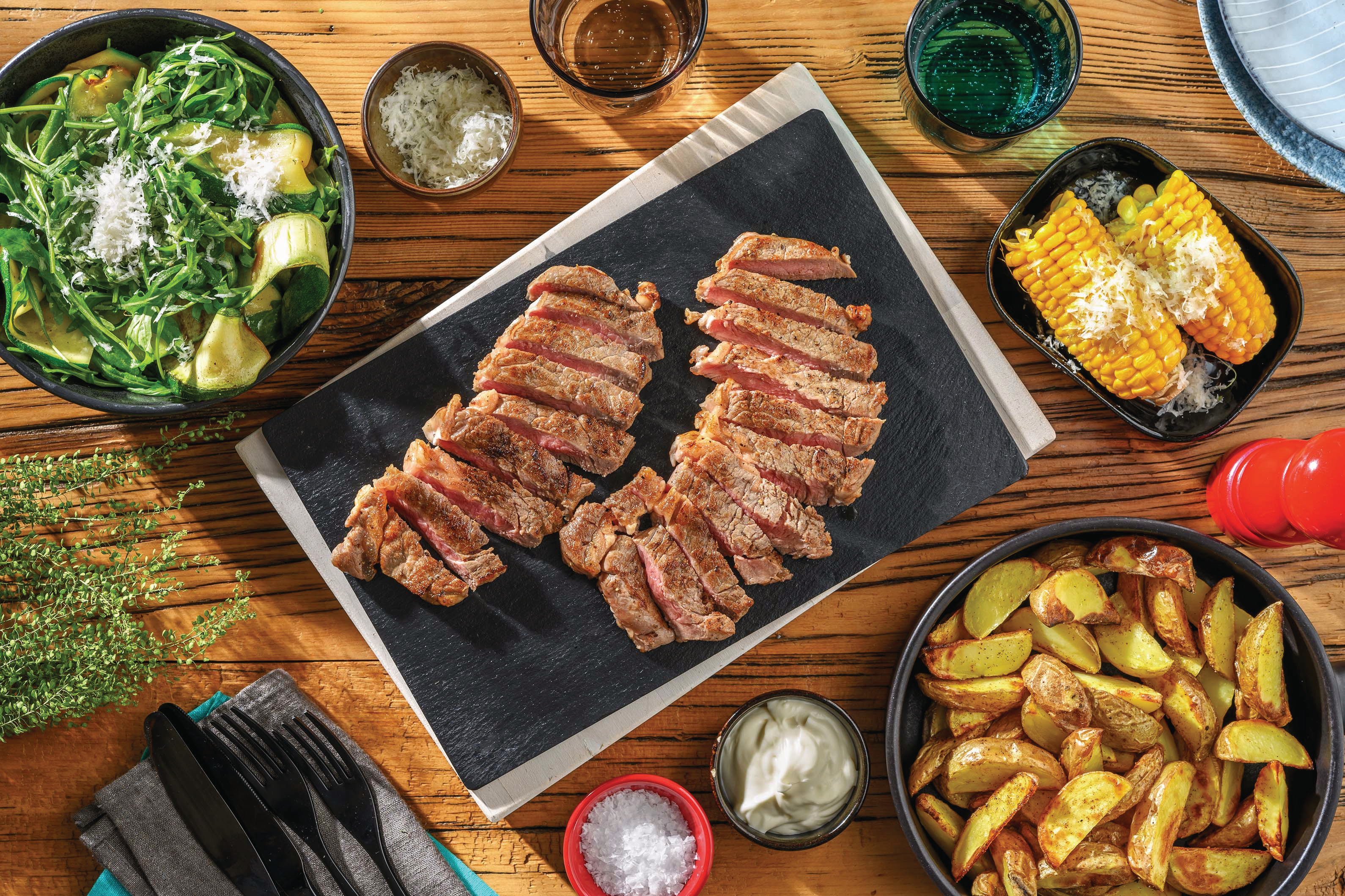 Chargrilled Sirloin & Grilled Zucchini Salad